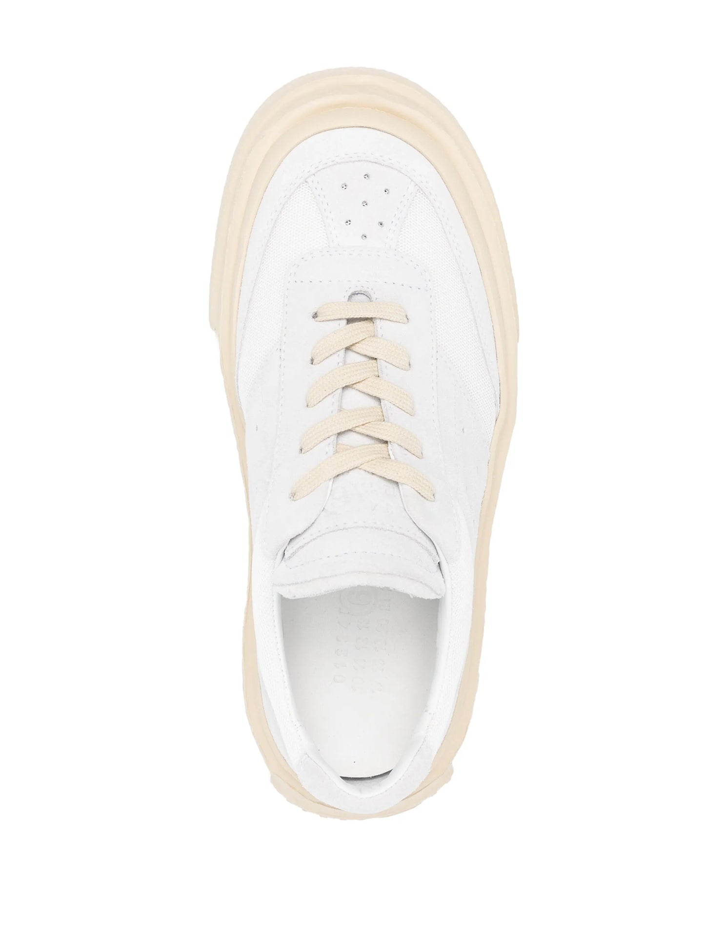 numbers-motif leather sneakers