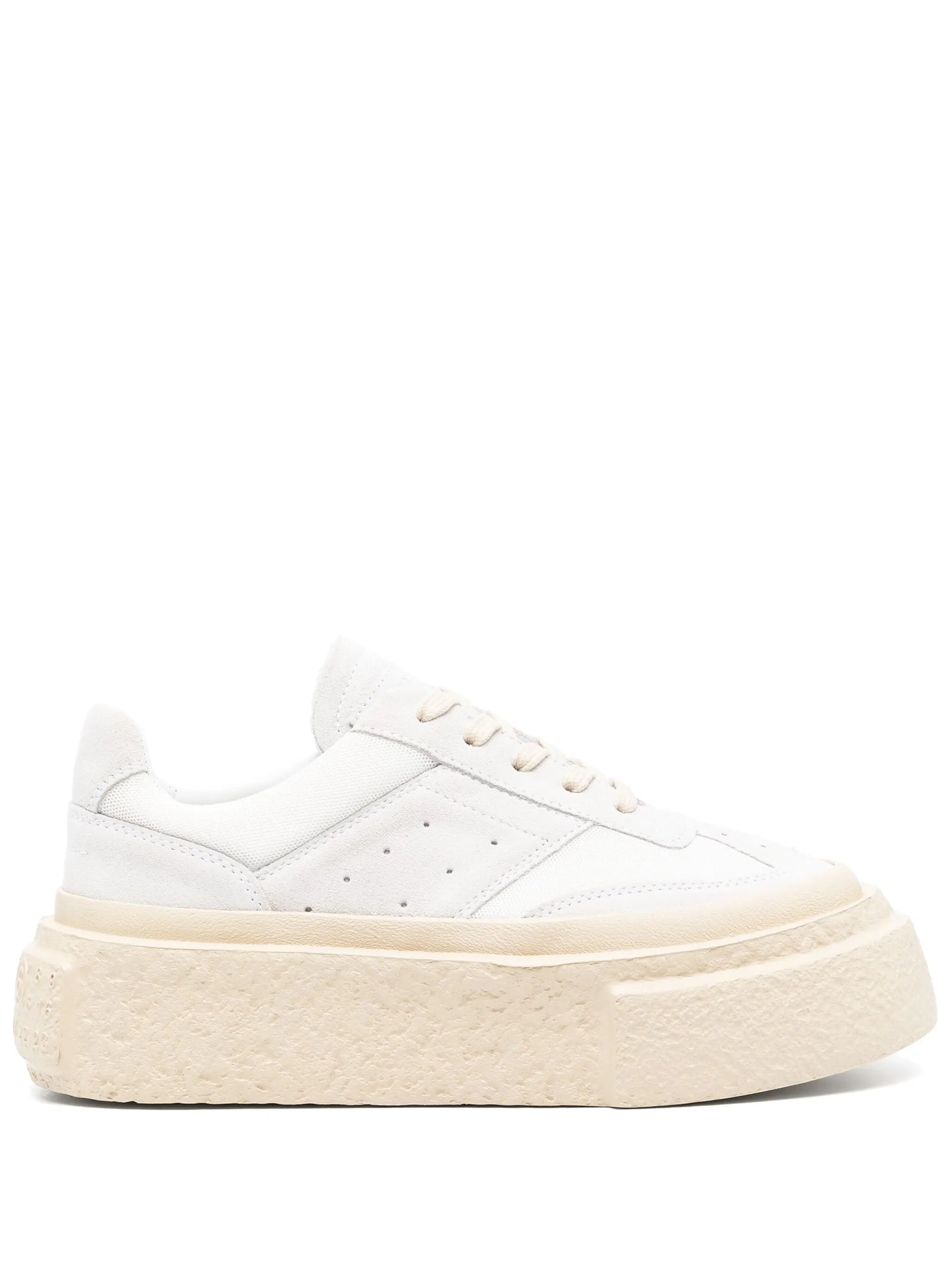 numbers-motif leather sneakers