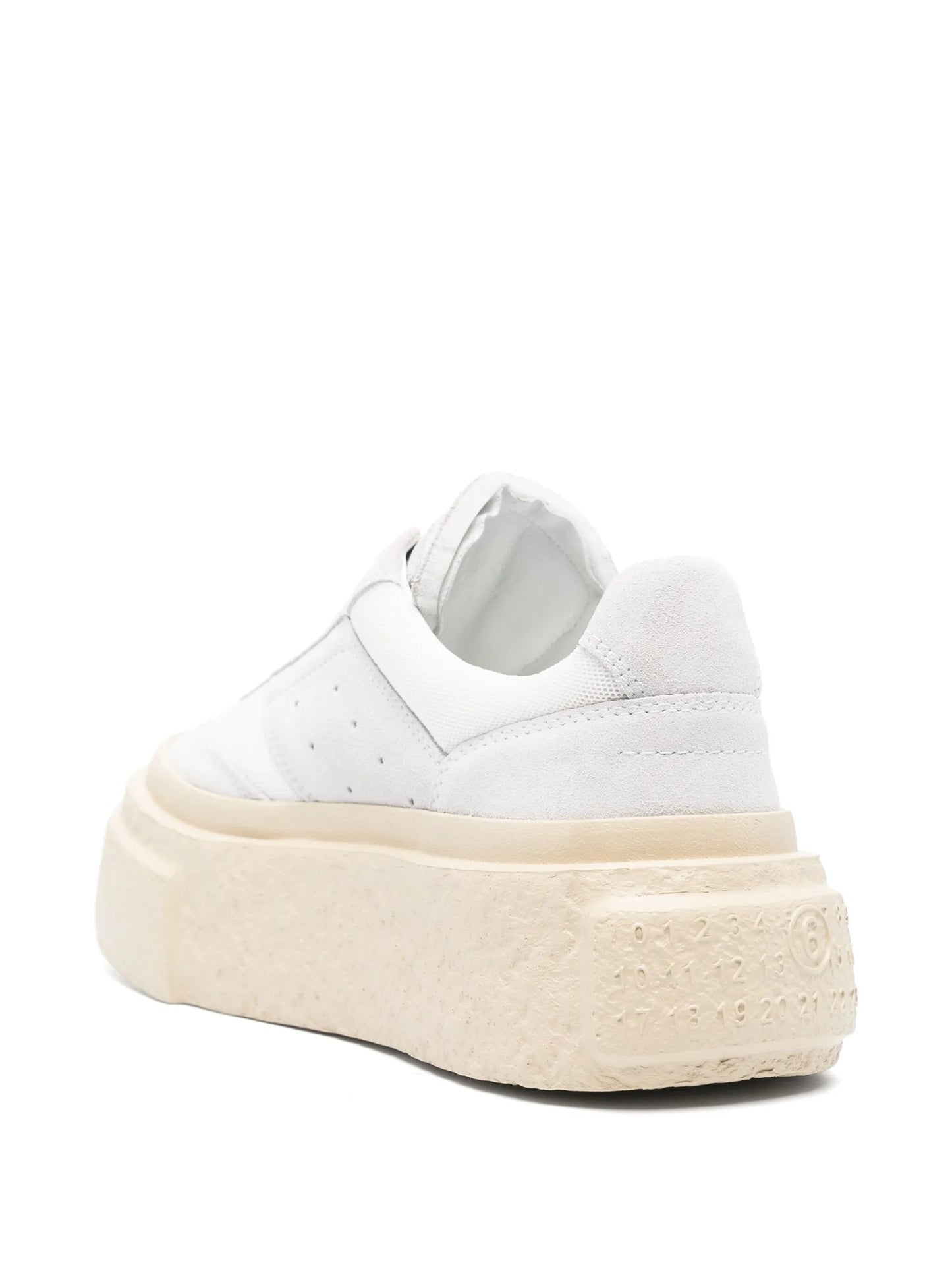 numbers-motif leather sneakers