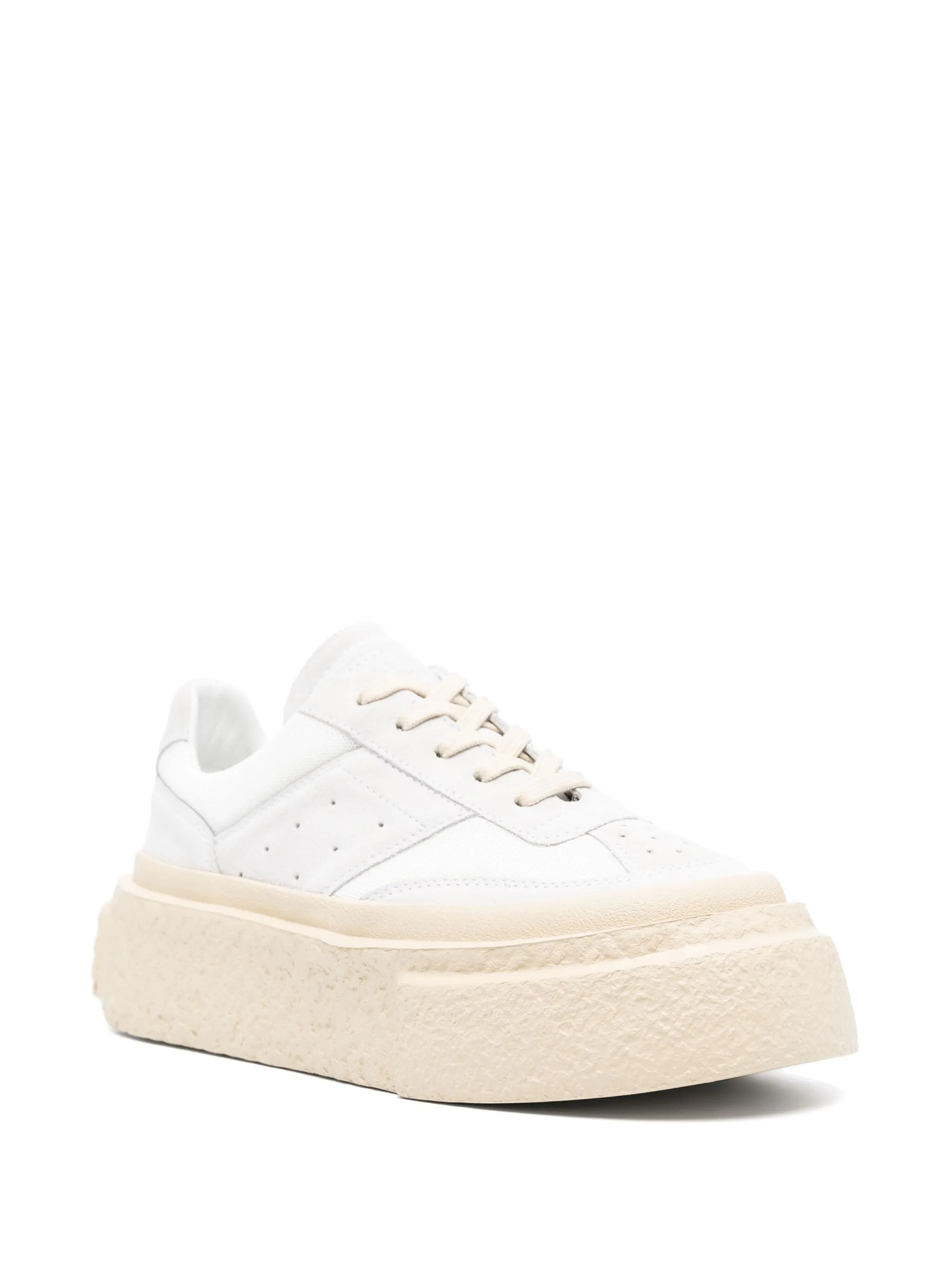 numbers-motif leather sneakers
