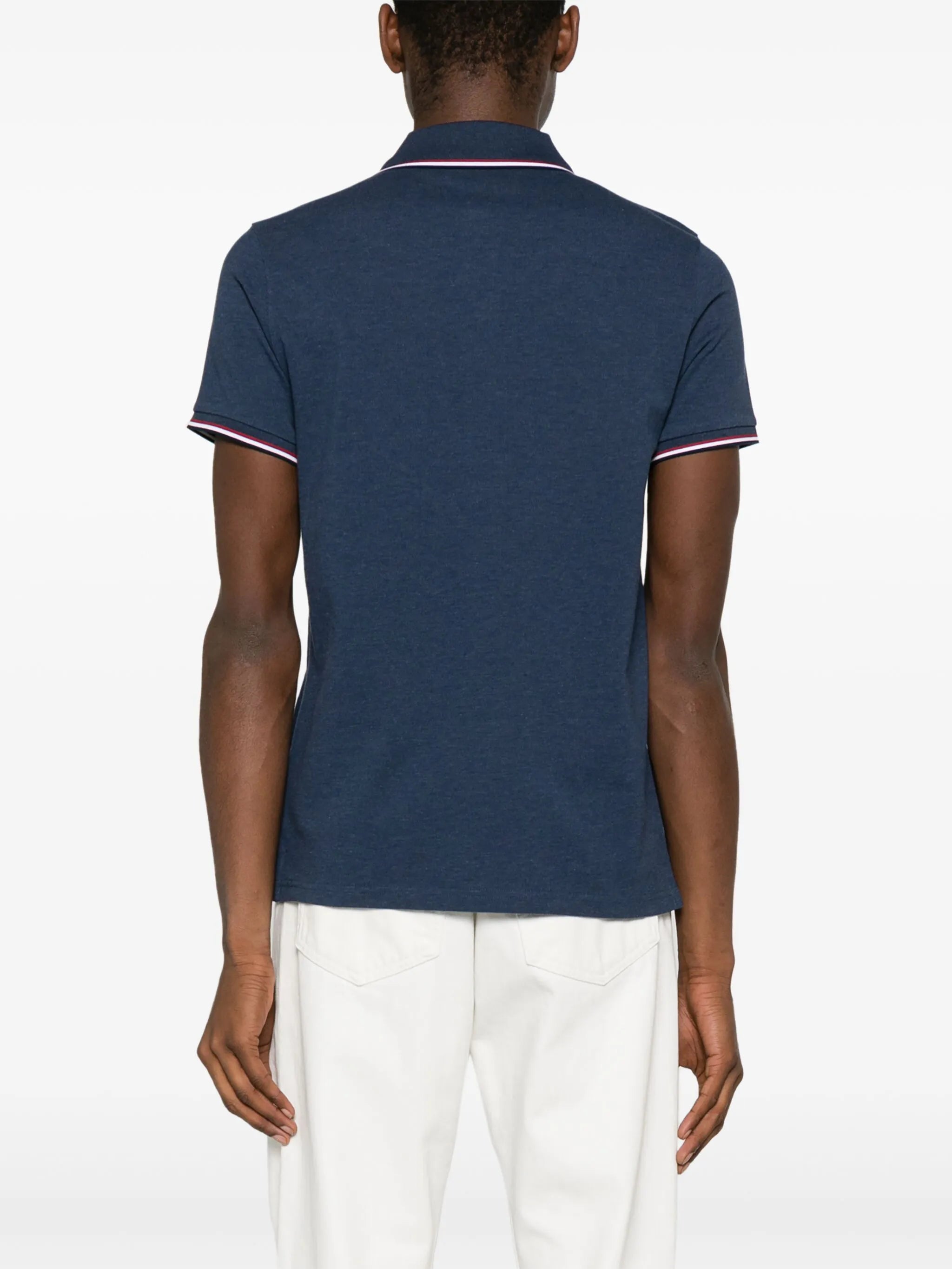 logo-patch cotton polo shirt