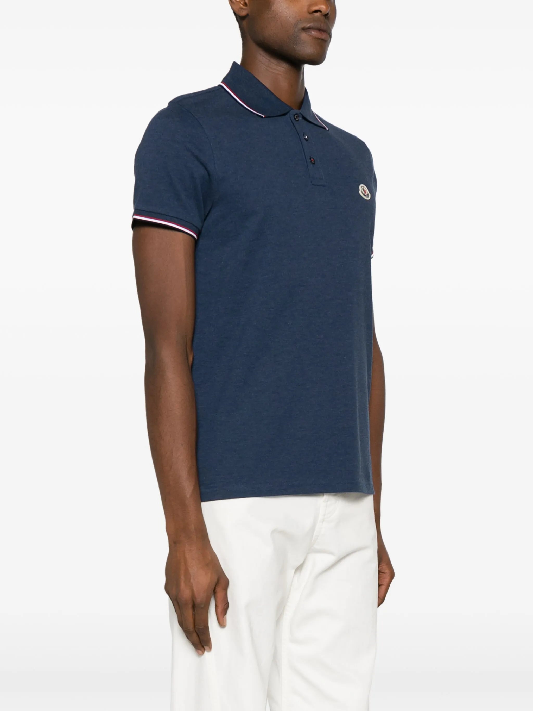 logo-patch cotton polo shirt