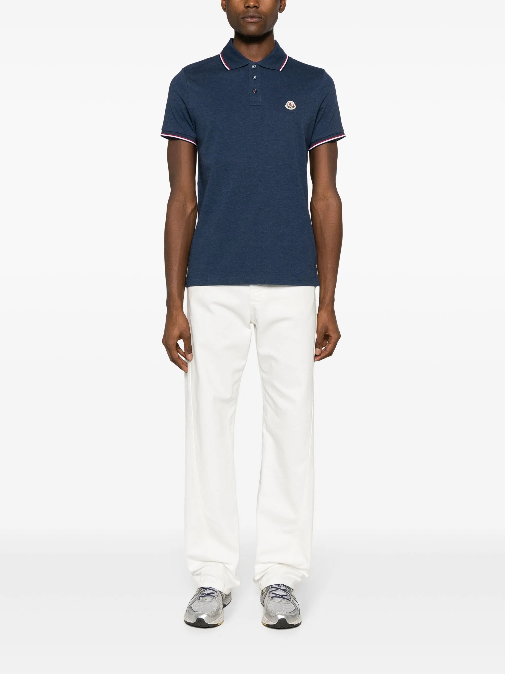 logo-patch cotton polo shirt