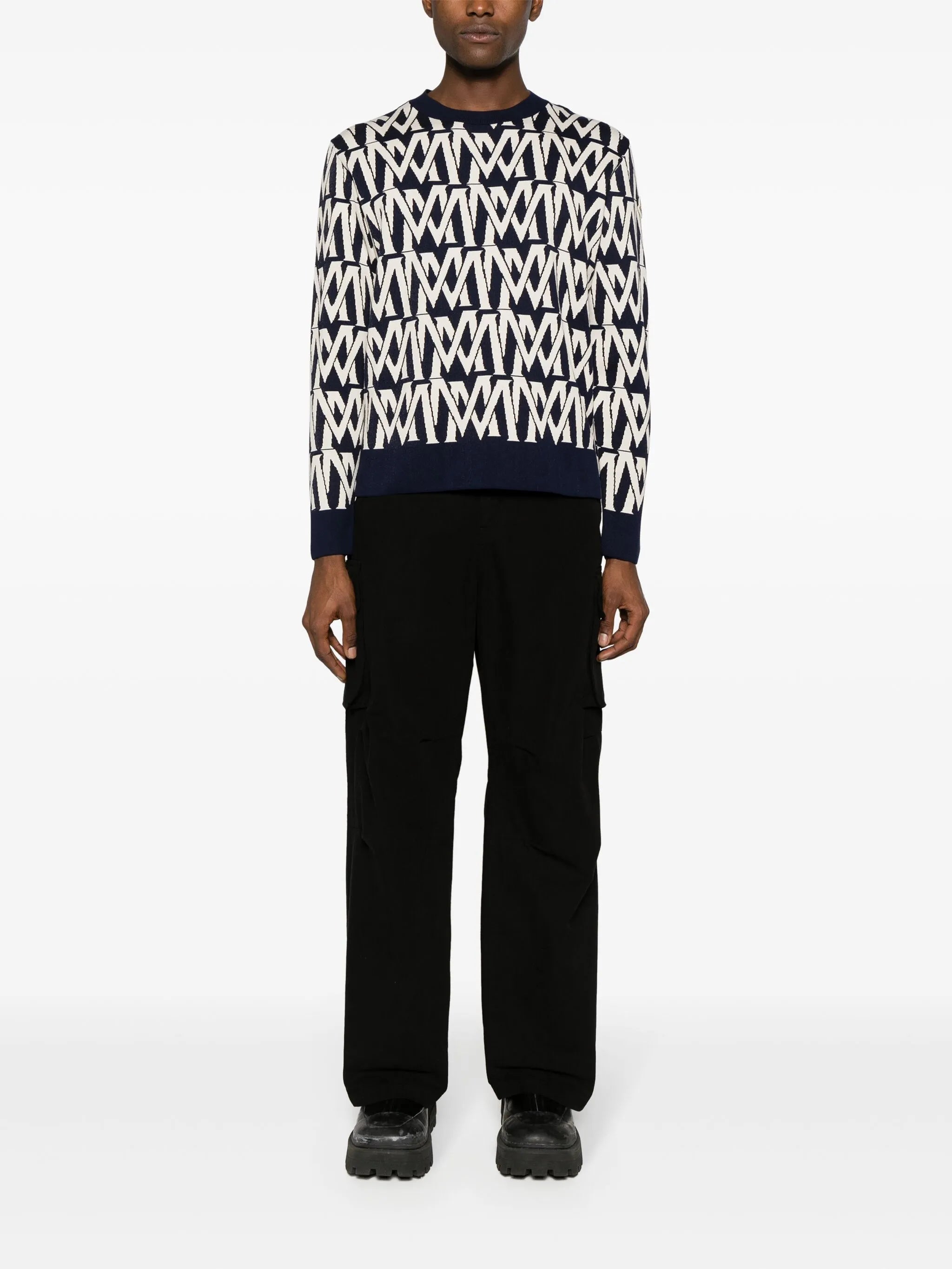 monogram-jacquard jumper