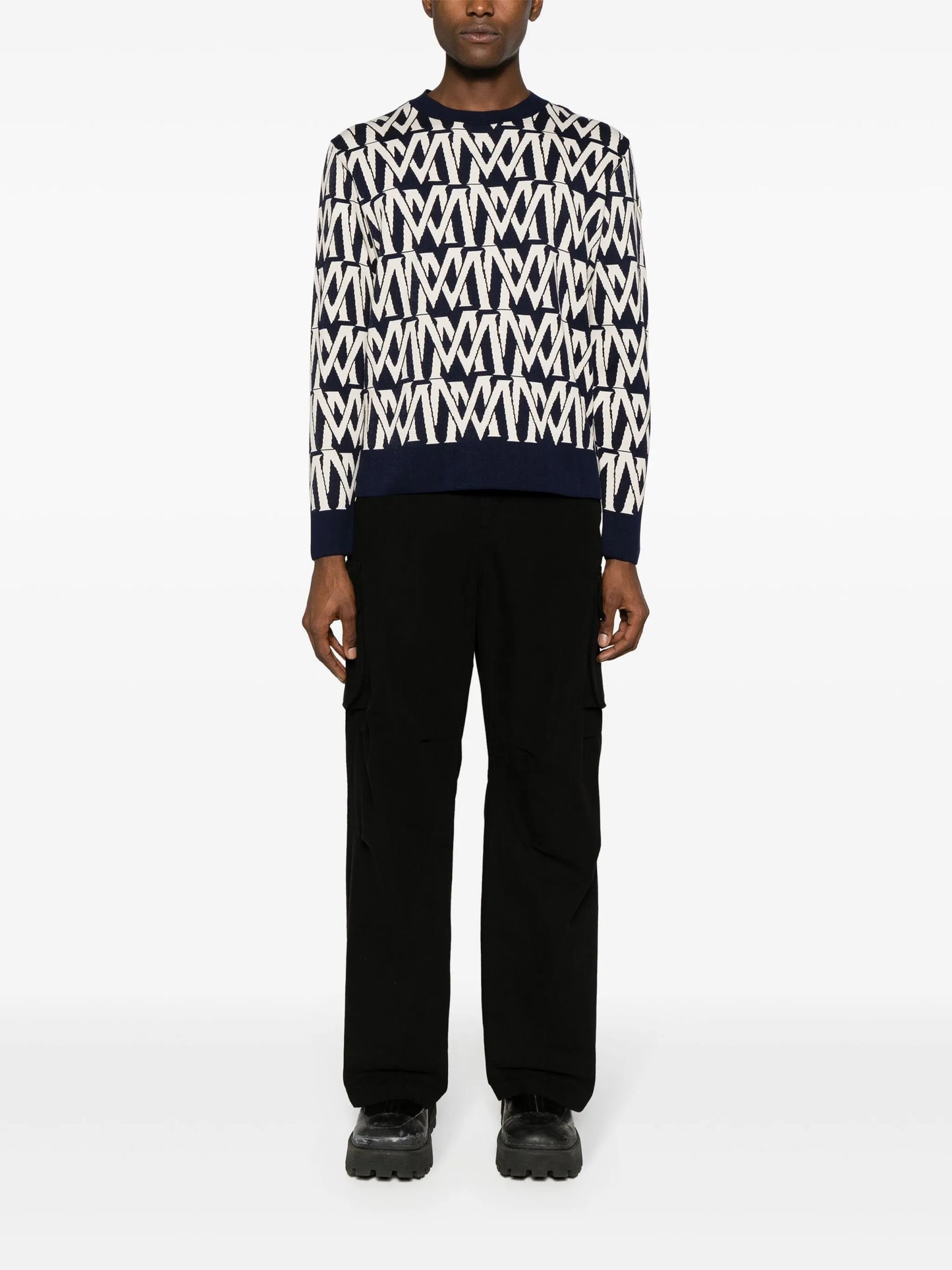 monogram-jacquard jumper