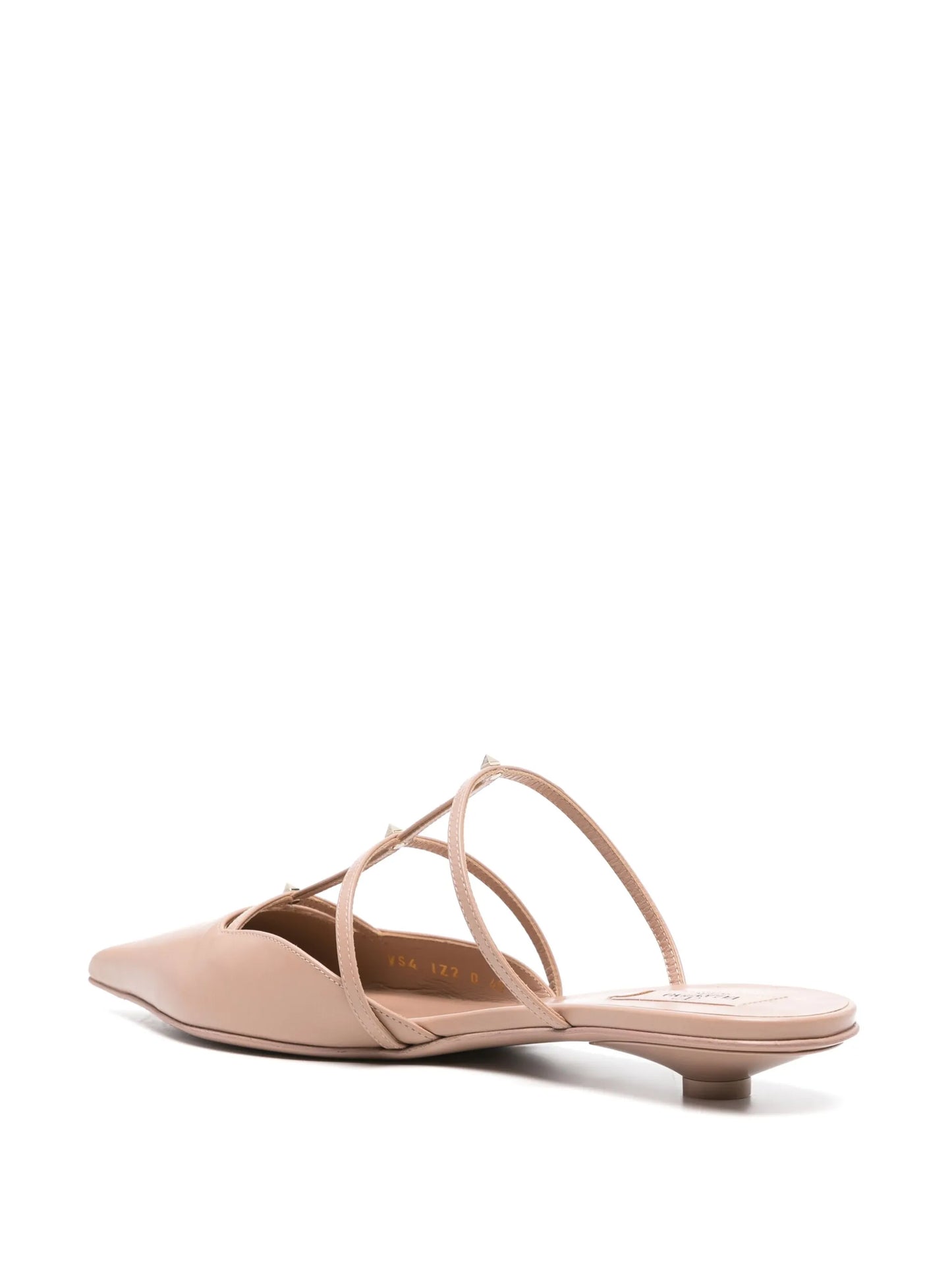 Rockstud Wispy leather mules