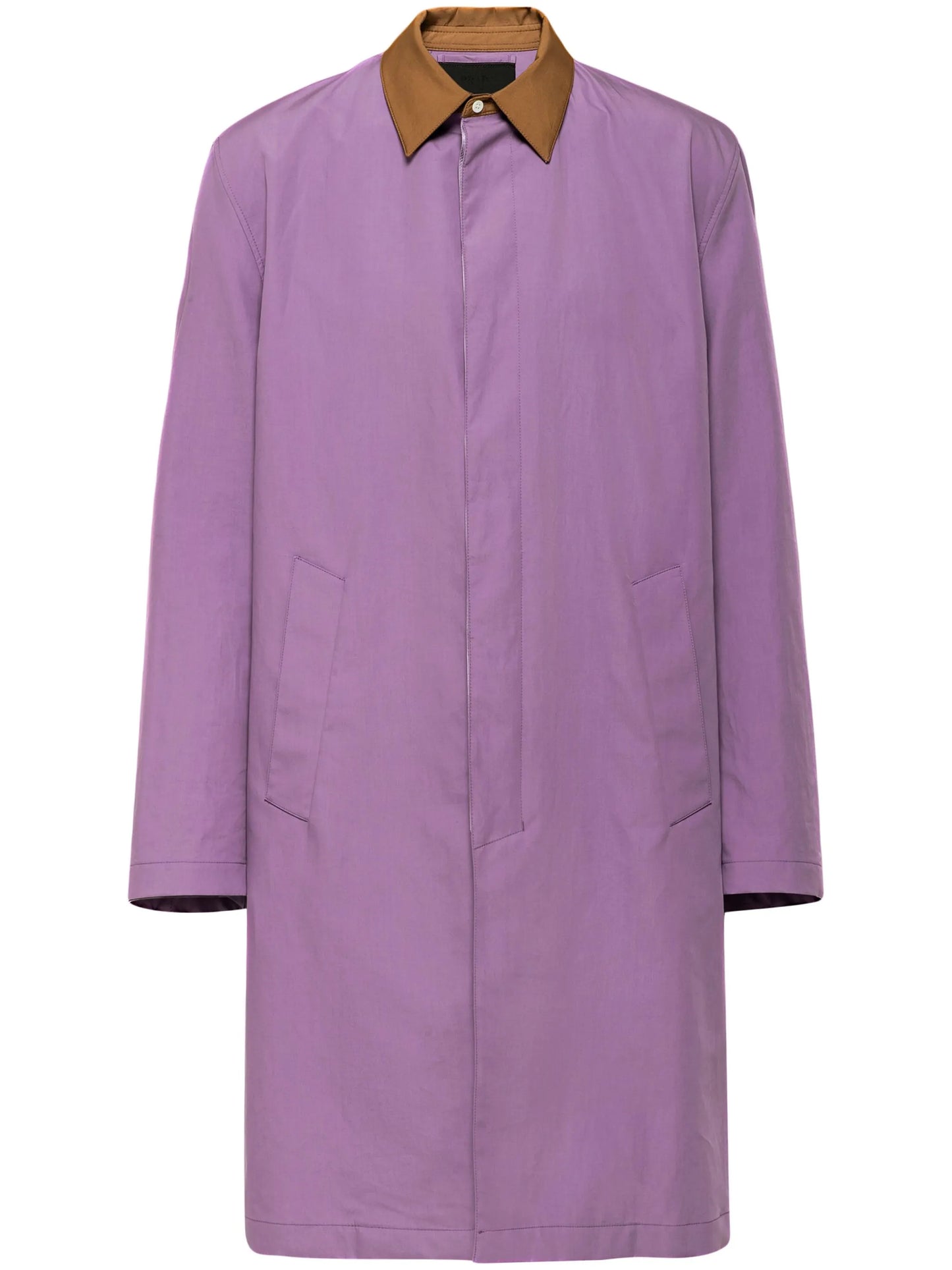 triangle-logo cotton raincoat