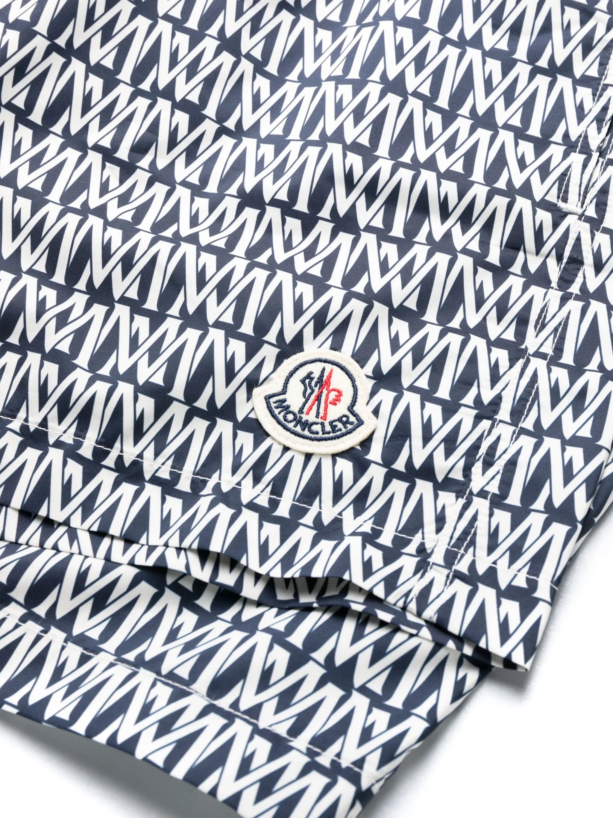monogram-print logo-patch swim shorts