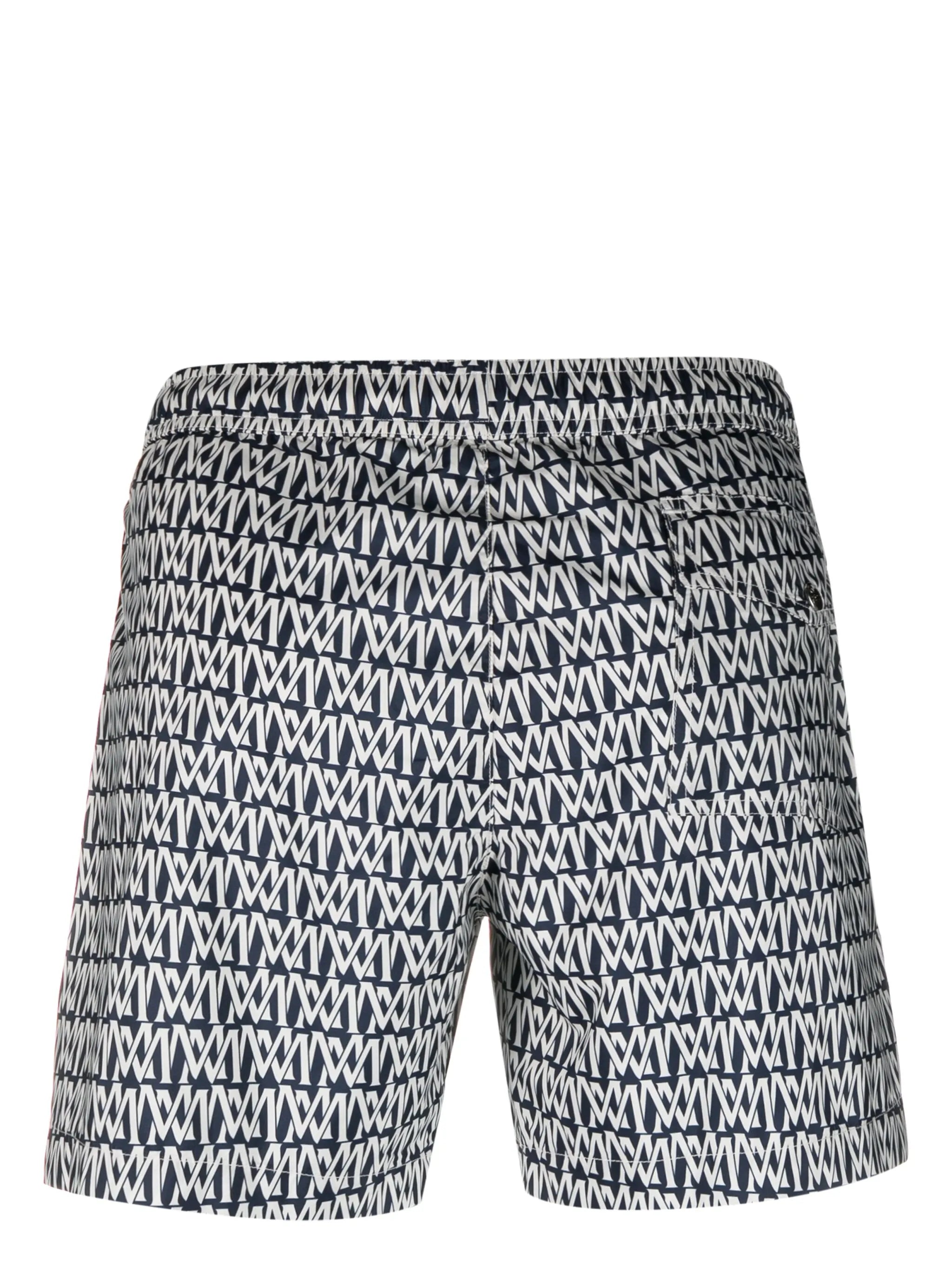 monogram-print logo-patch swim shorts