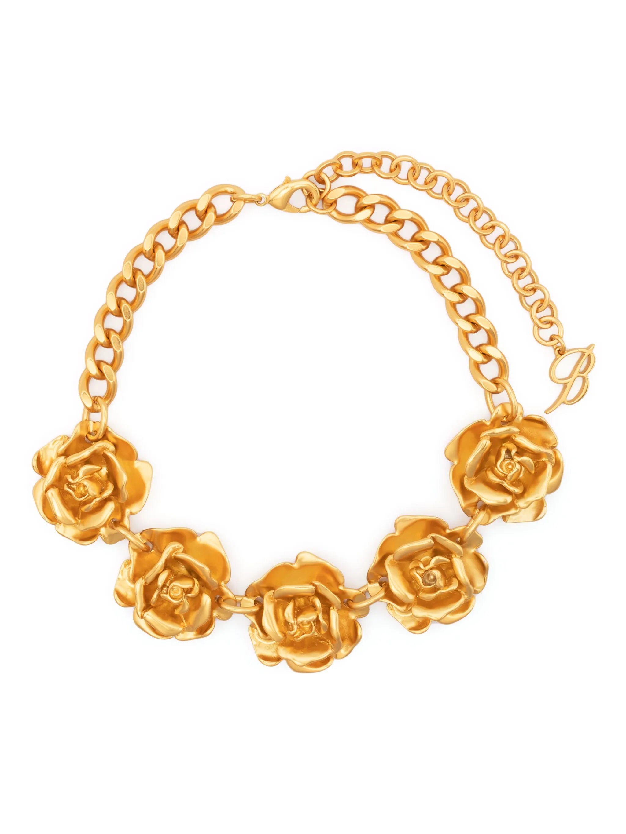 rose-charm choker necklace