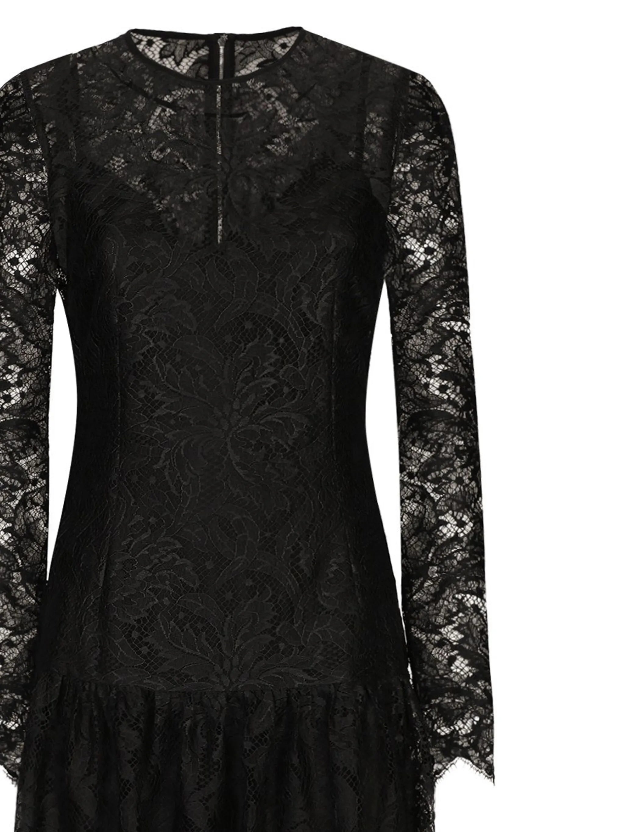 Chantilly-lace midi dress