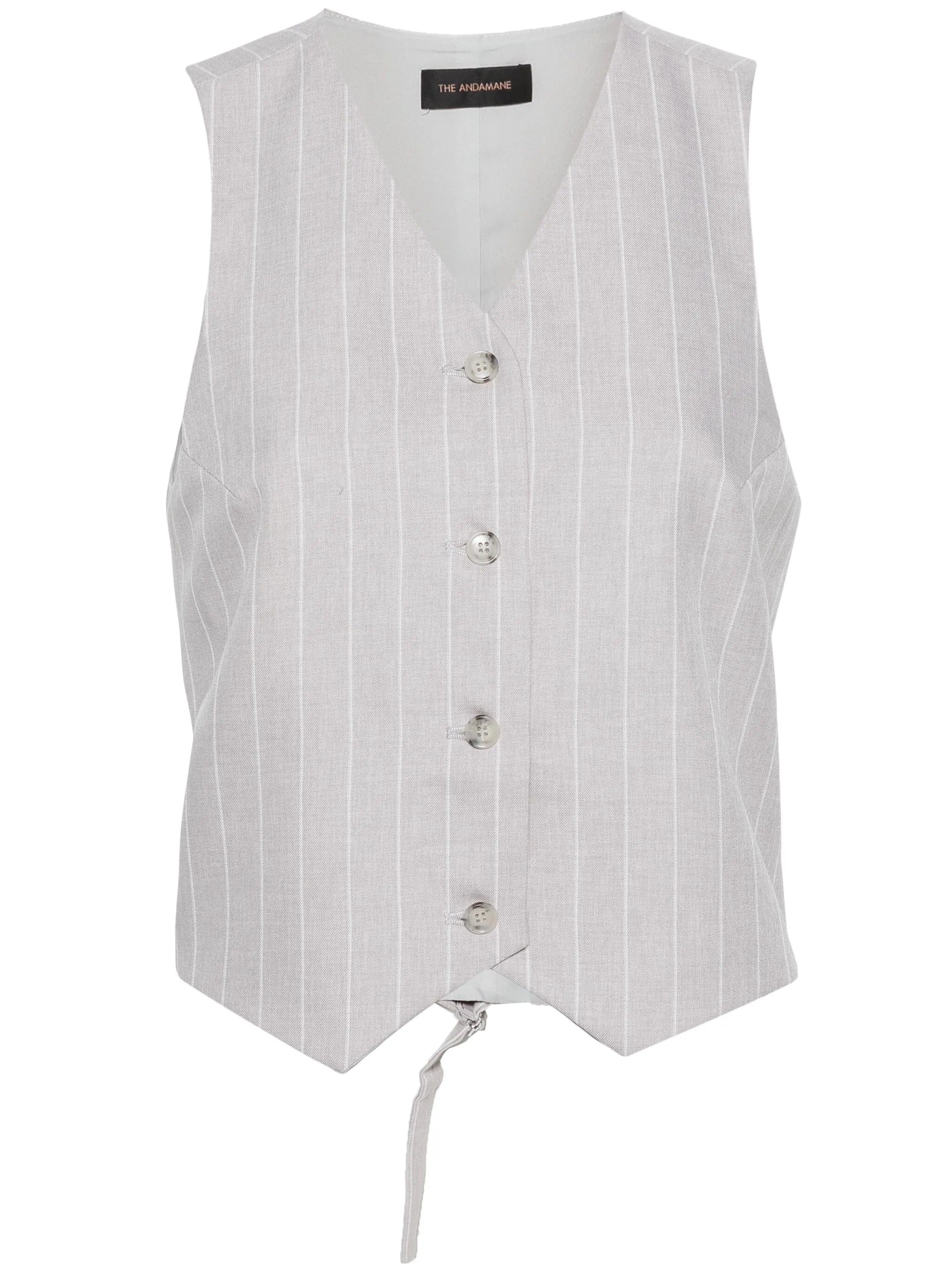 pinstriped tailored vest