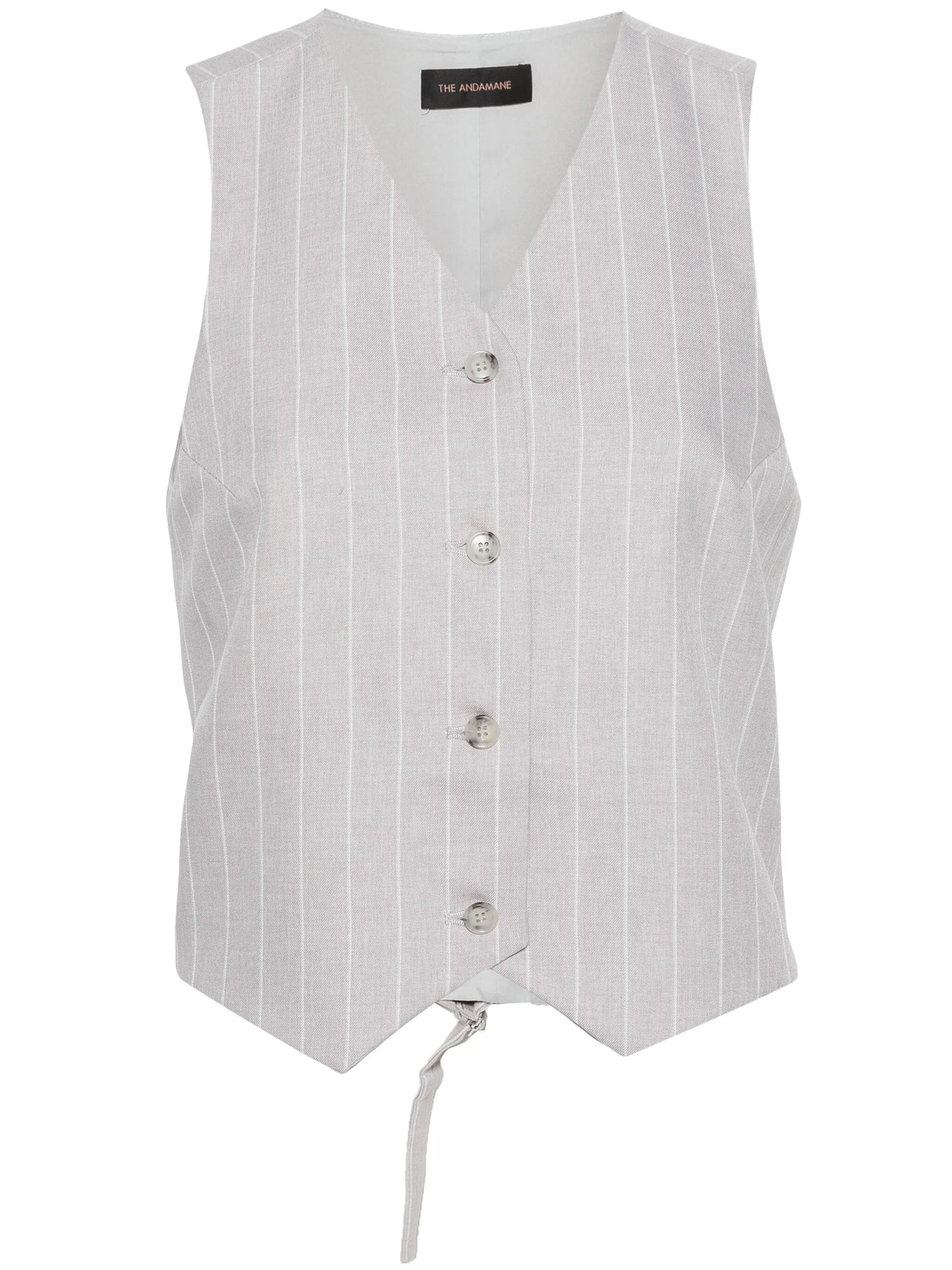 pinstriped tailored vest