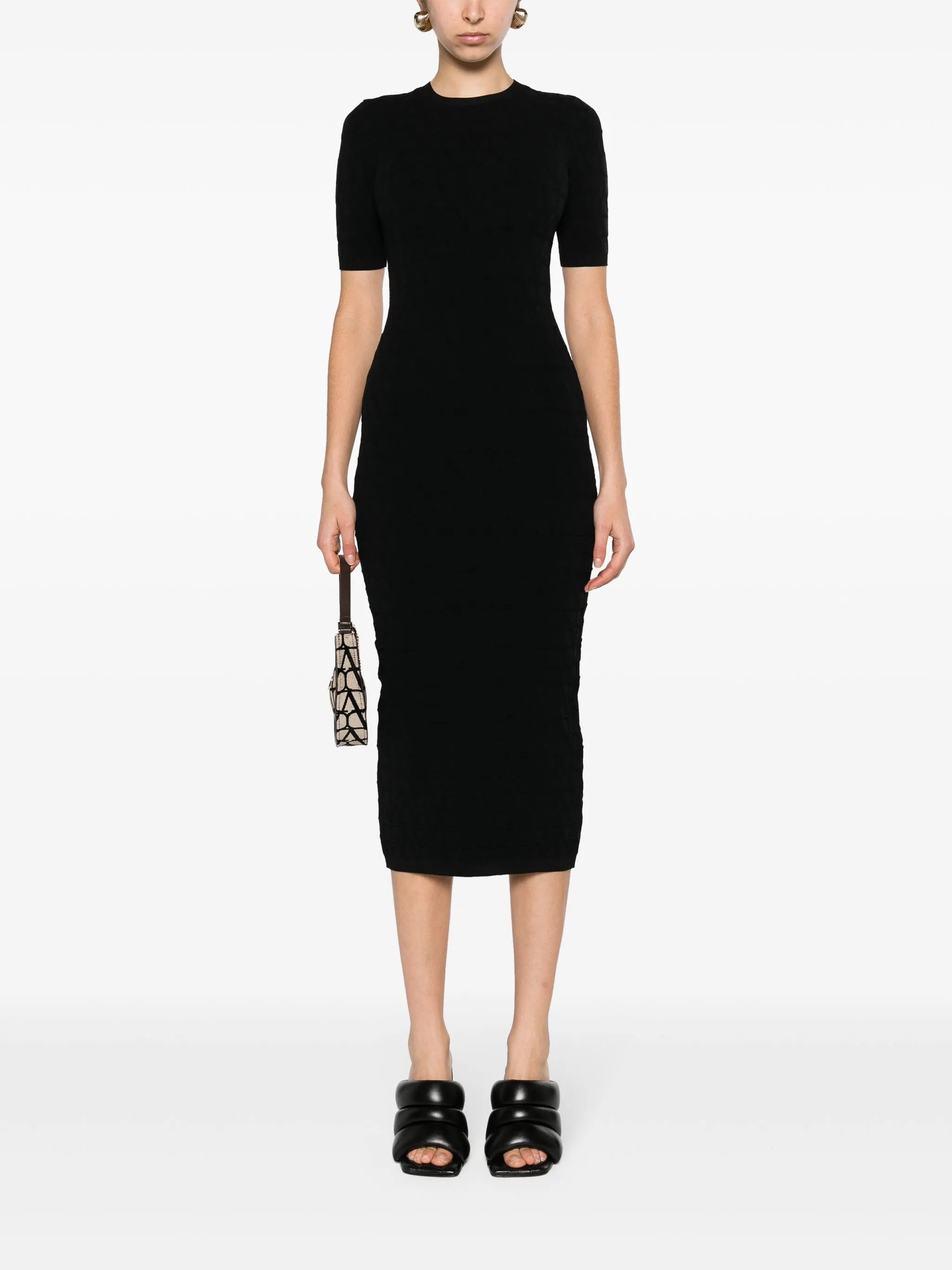 short-sleeve midi dress