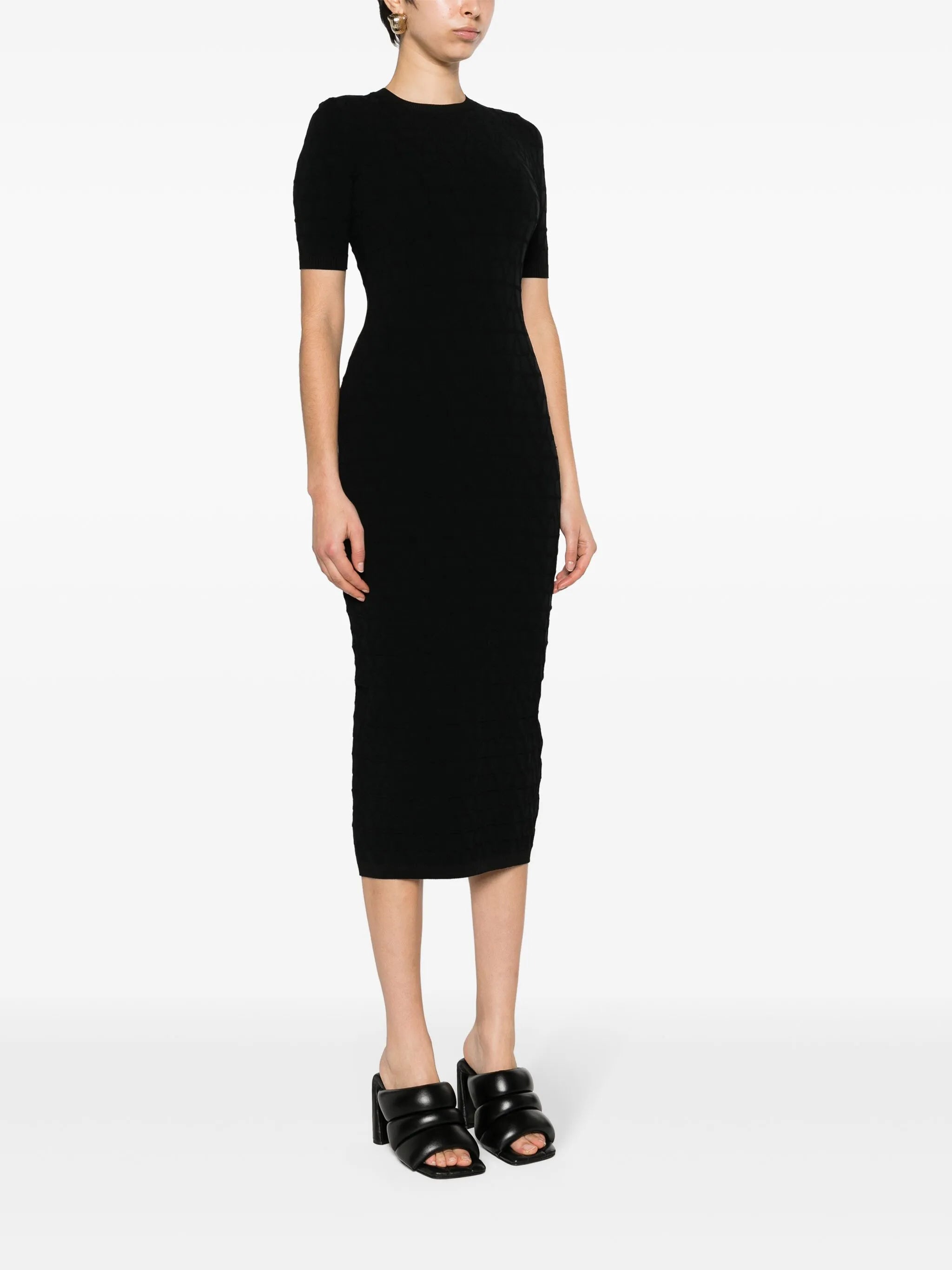 short-sleeve midi dress