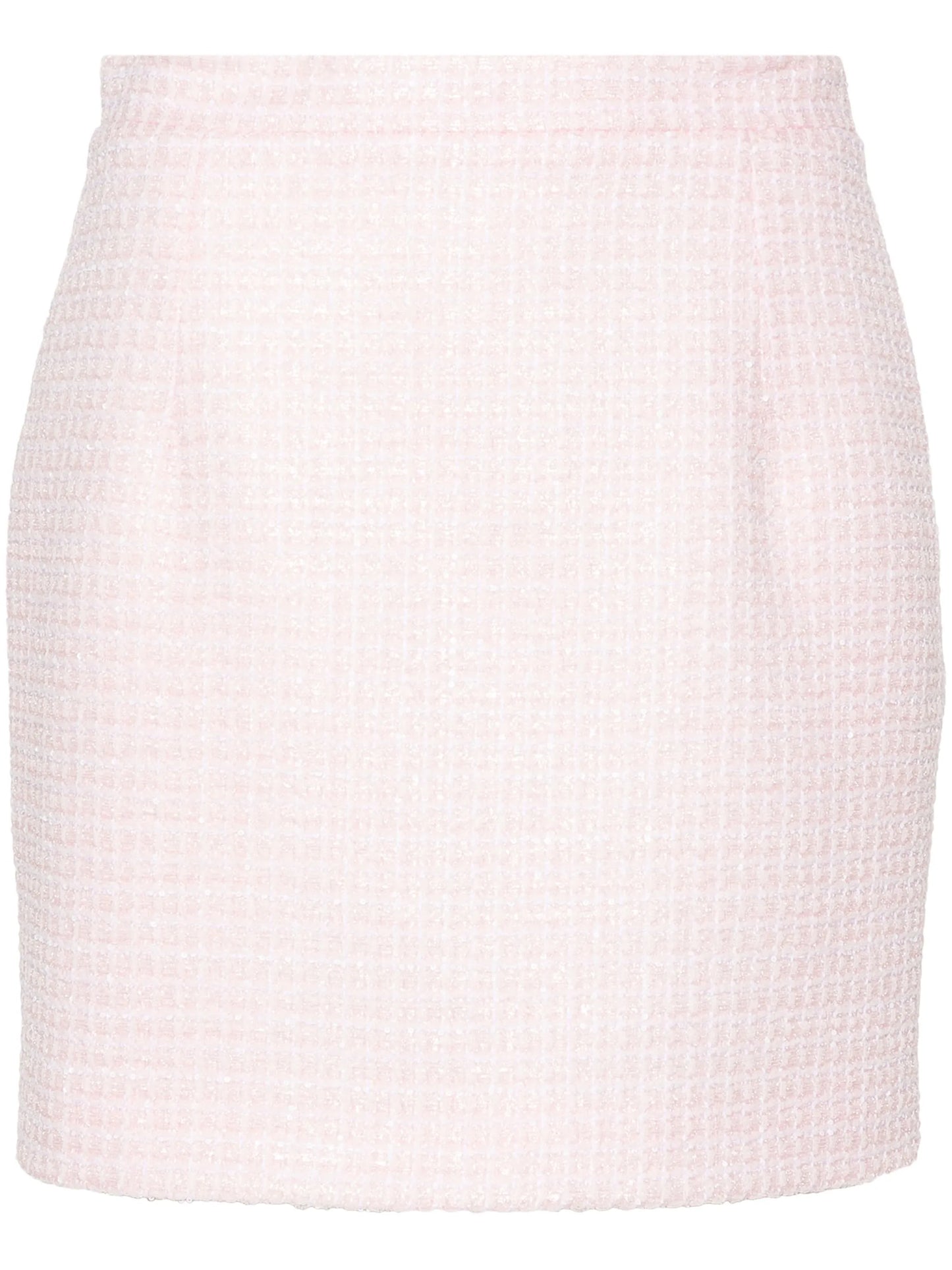 sequin-embellished tweed mini skirt