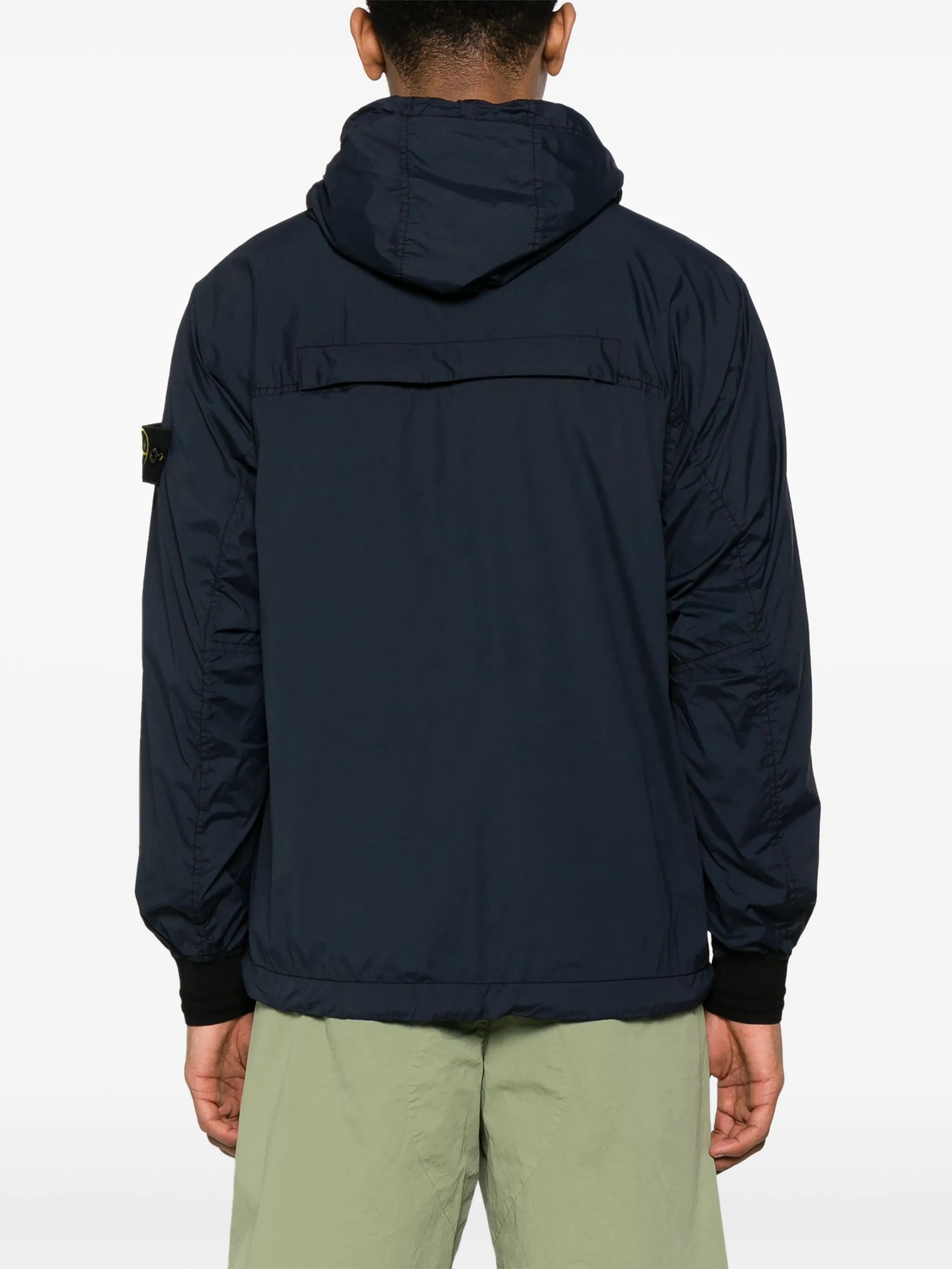 Compass-badge hooded jacket
