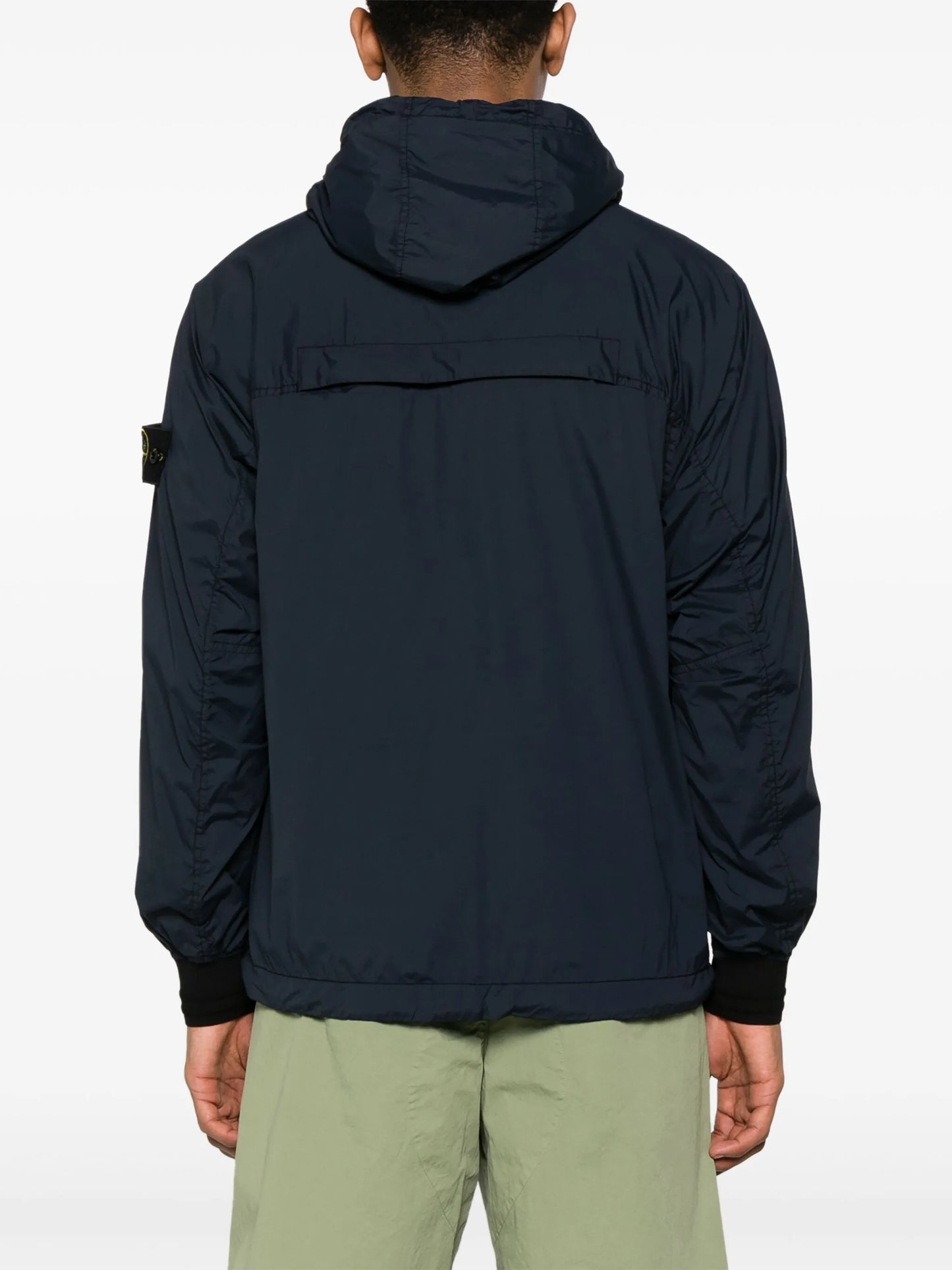 Compass-badge hooded jacket