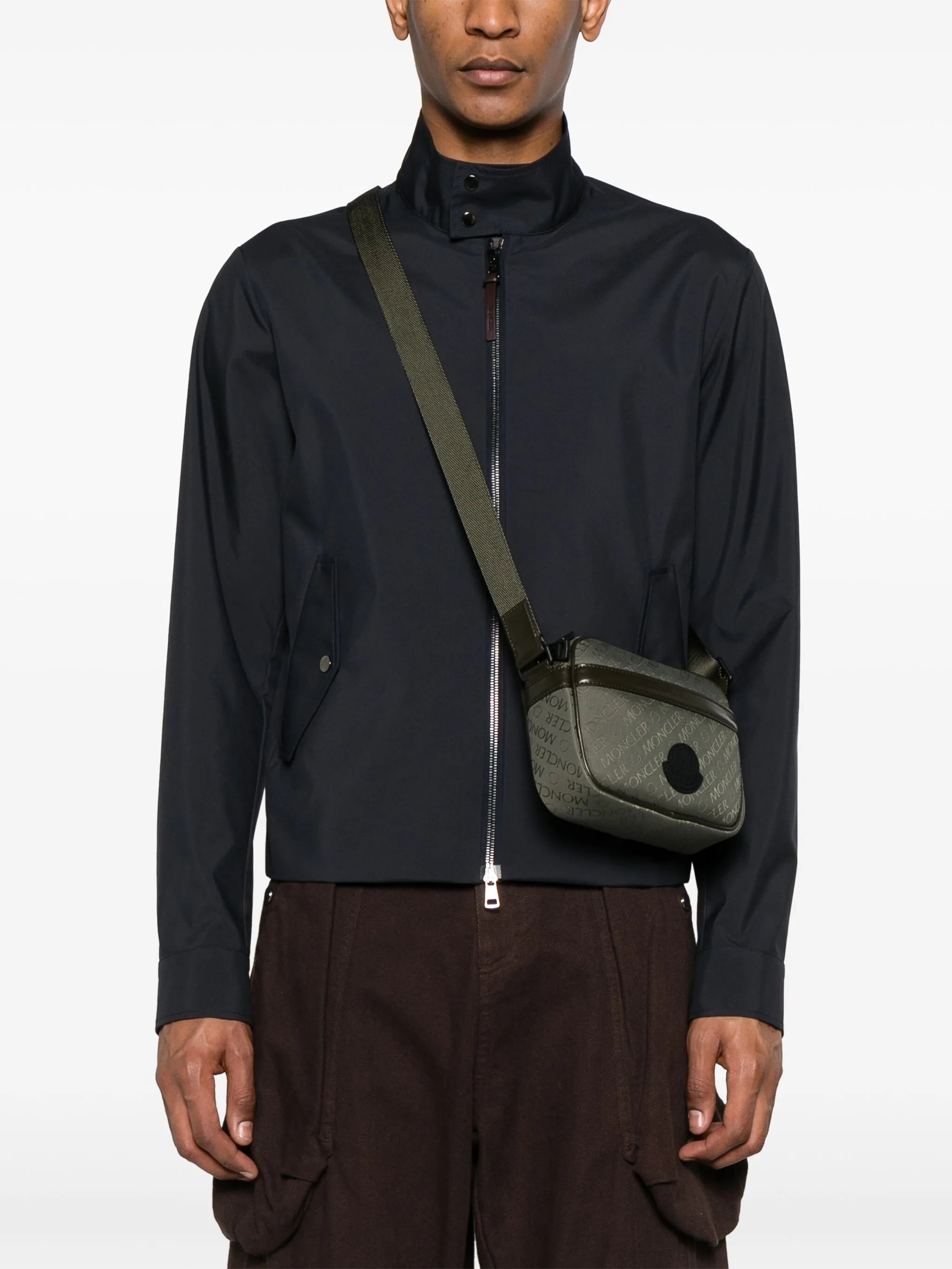Tech jacquard crossbody bag