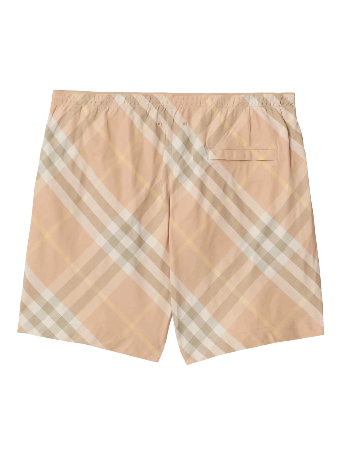 checked swim shorts