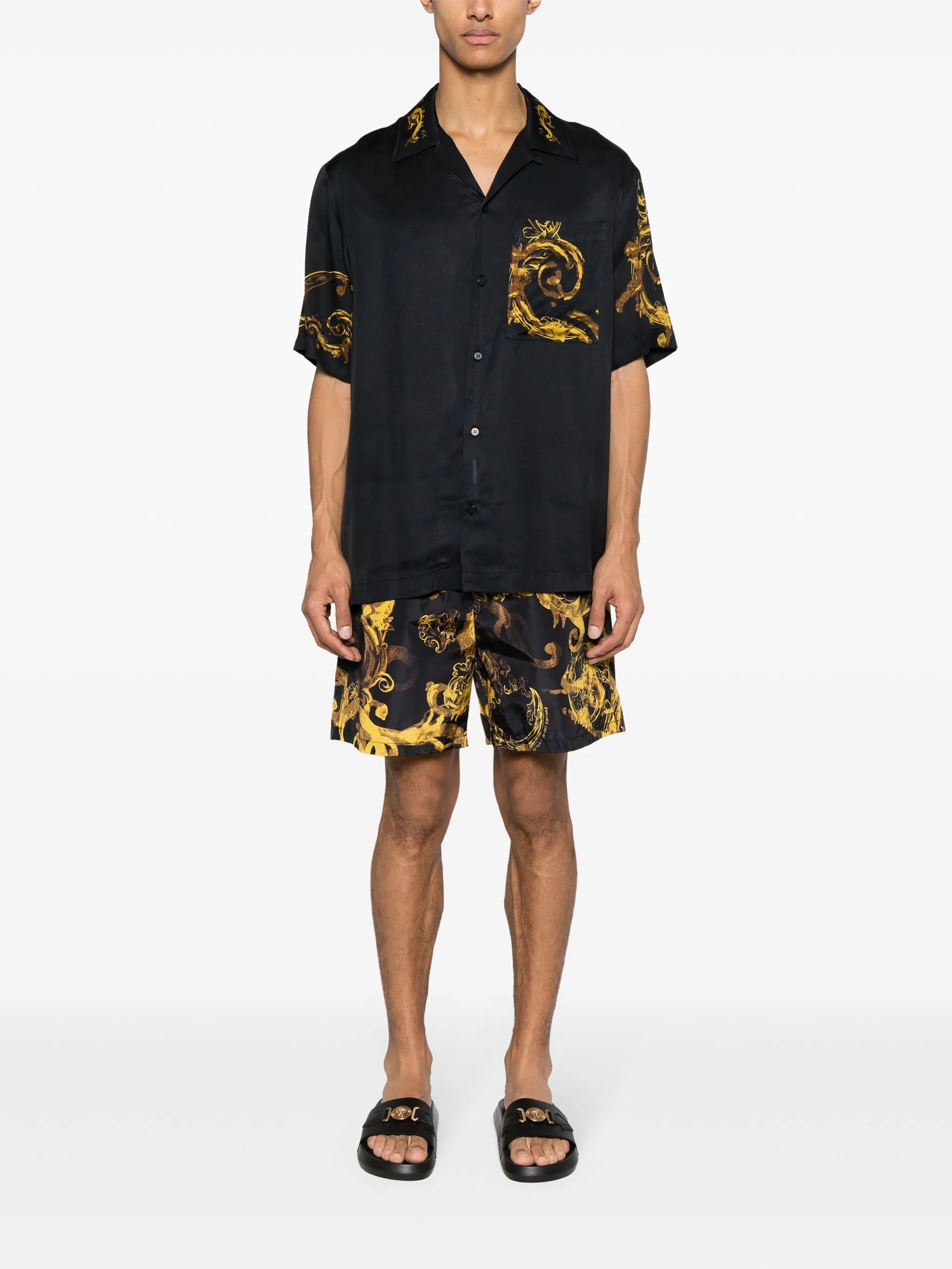 Baroccoflage-print short-sleeve shirt