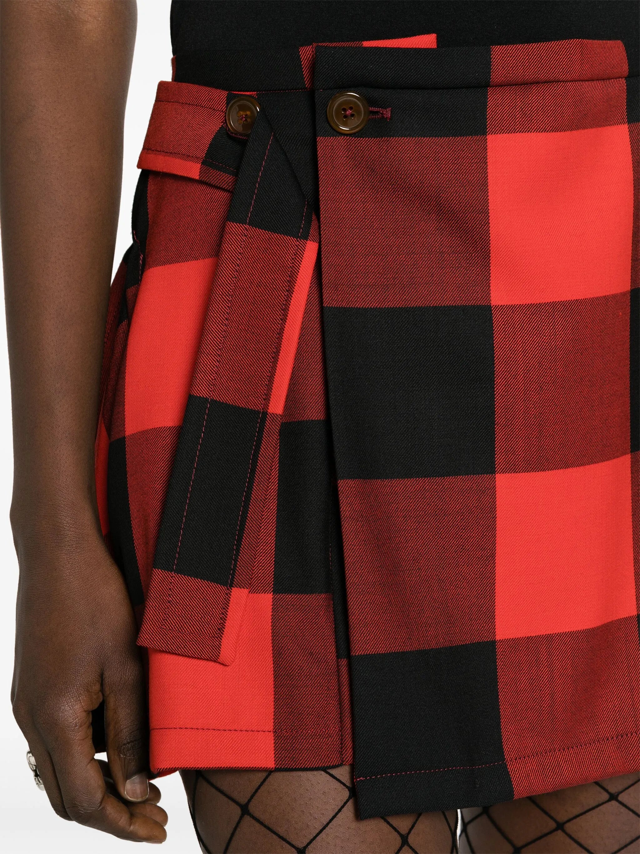 Meghan checked kilt skirt