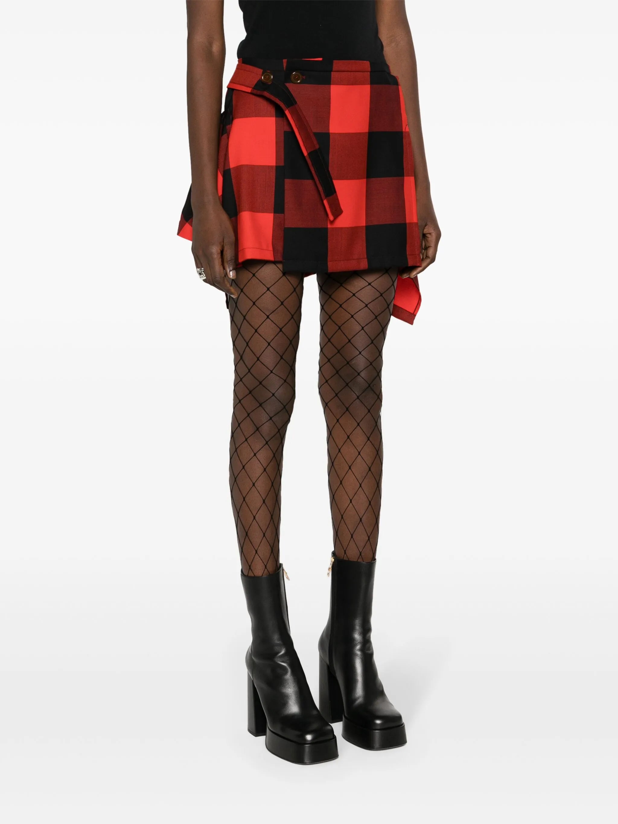 Meghan checked kilt skirt