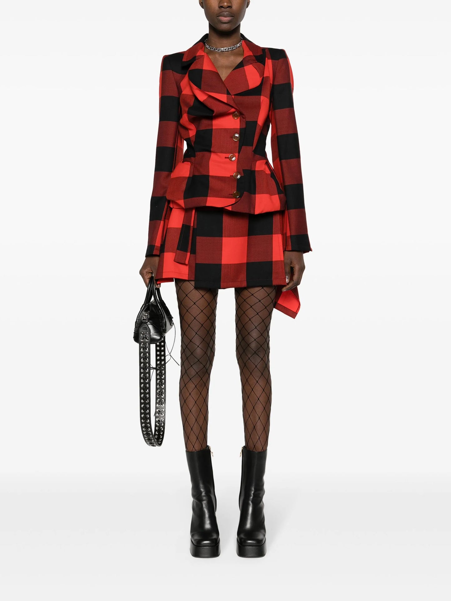 Meghan checked kilt skirt
