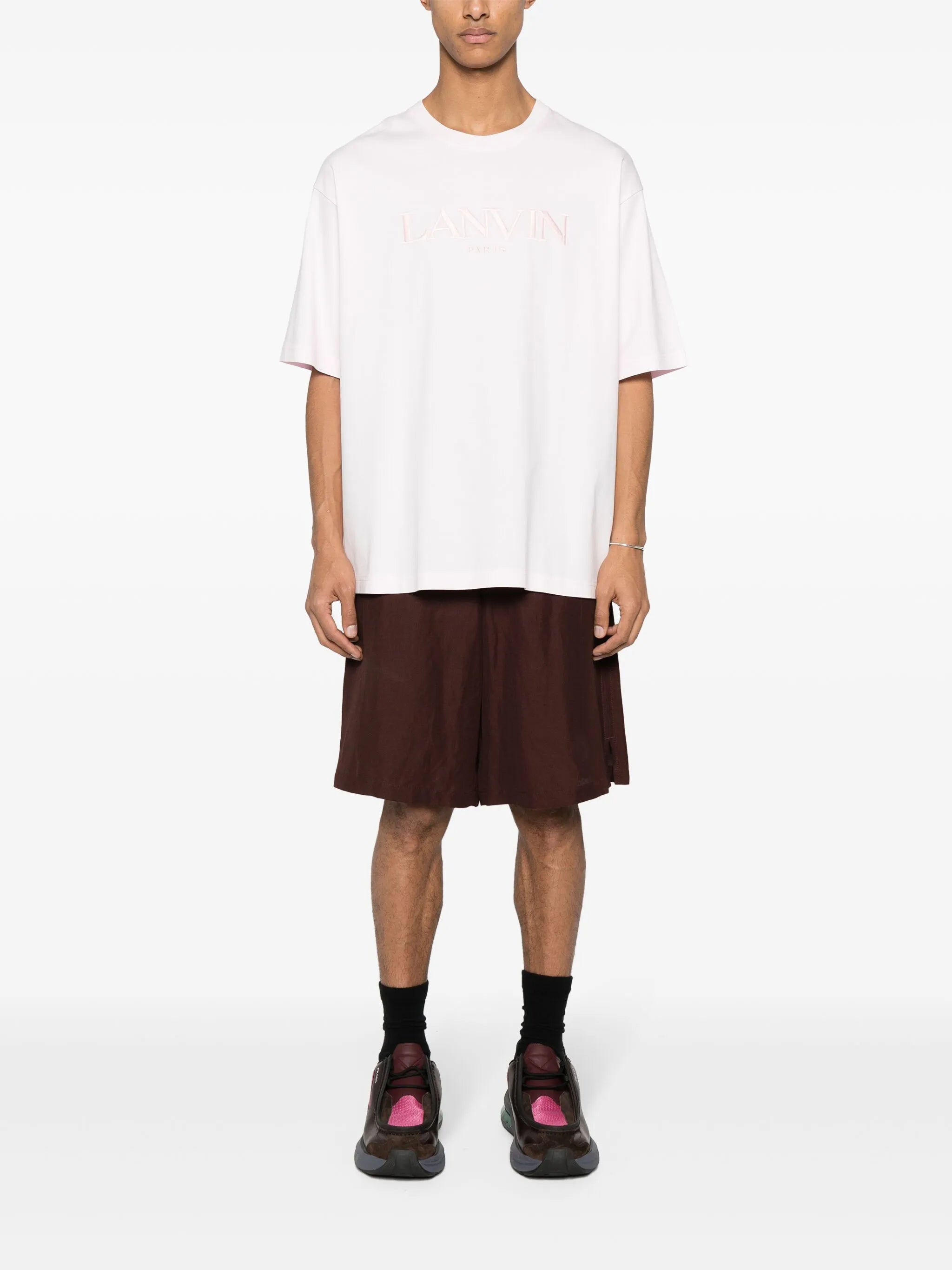 logo-embroidered cotton T-shirt