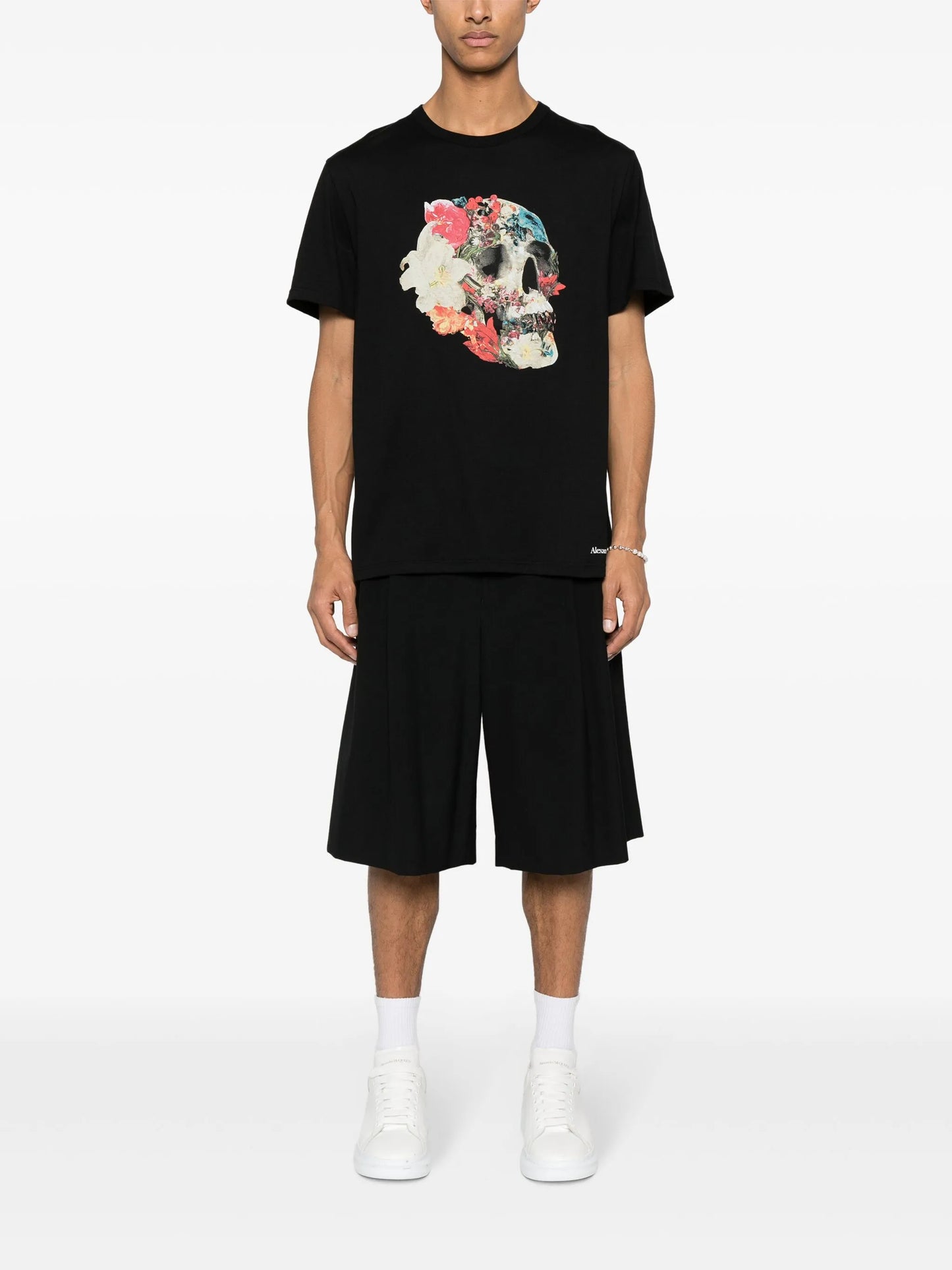 skull-print cotton T-shirt