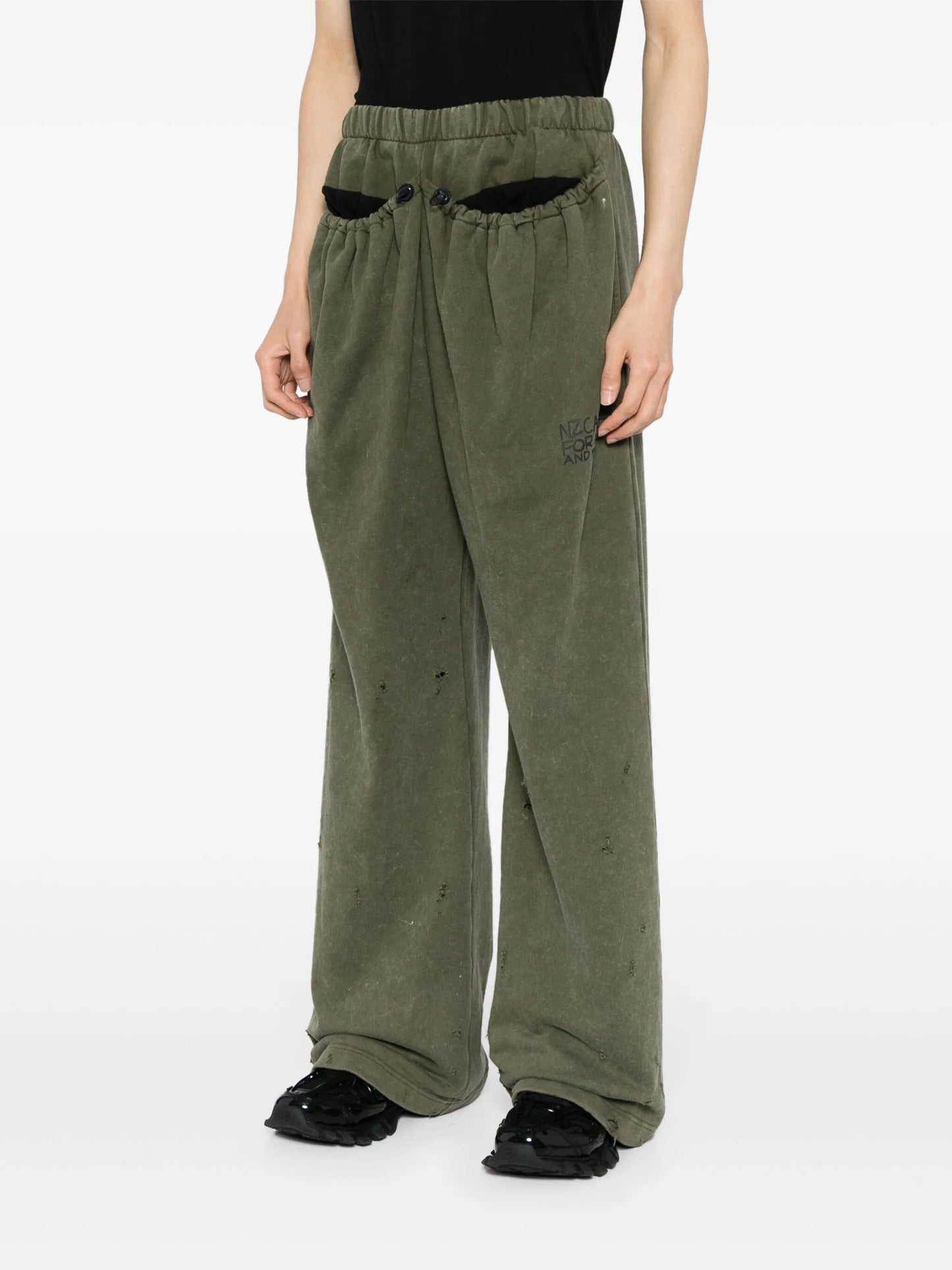 drawstring-pocket track pants