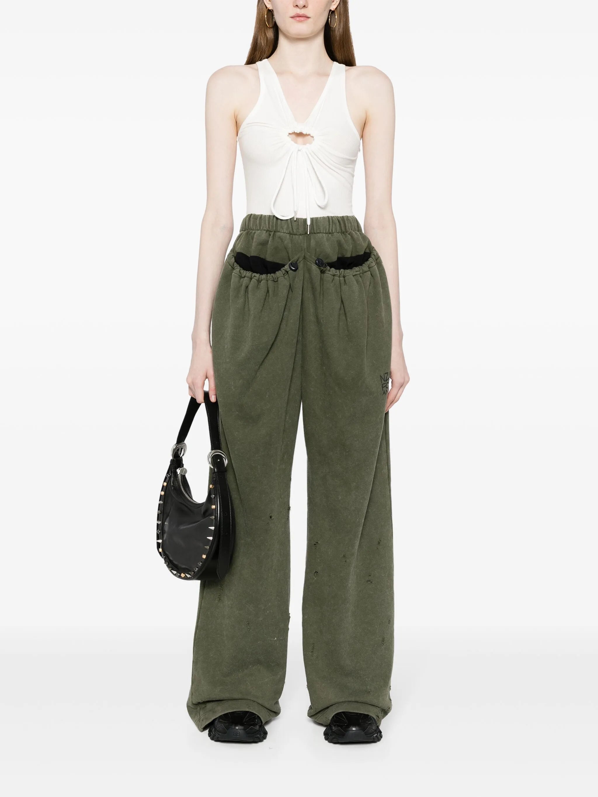 drawstring-pocket track pants