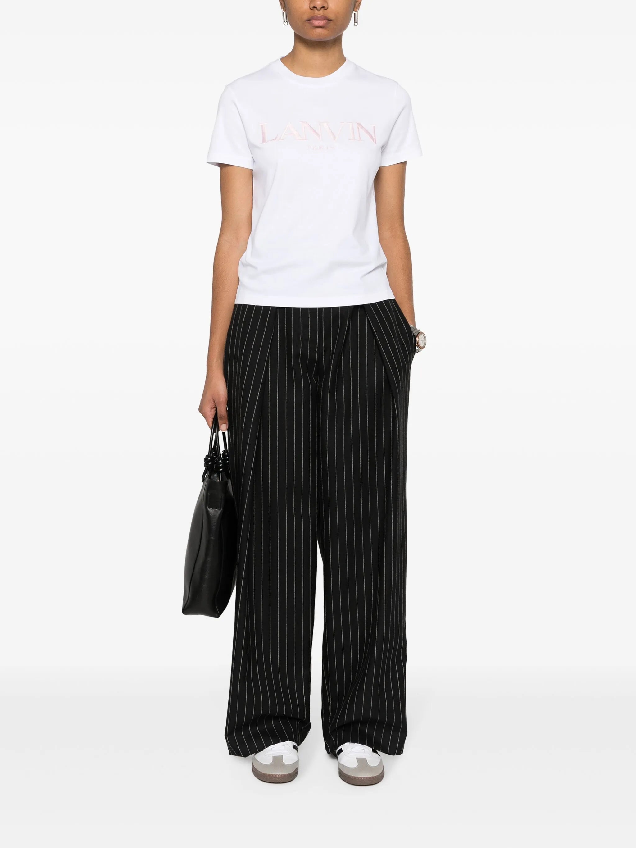 logo-embroidered cotton T-shirt