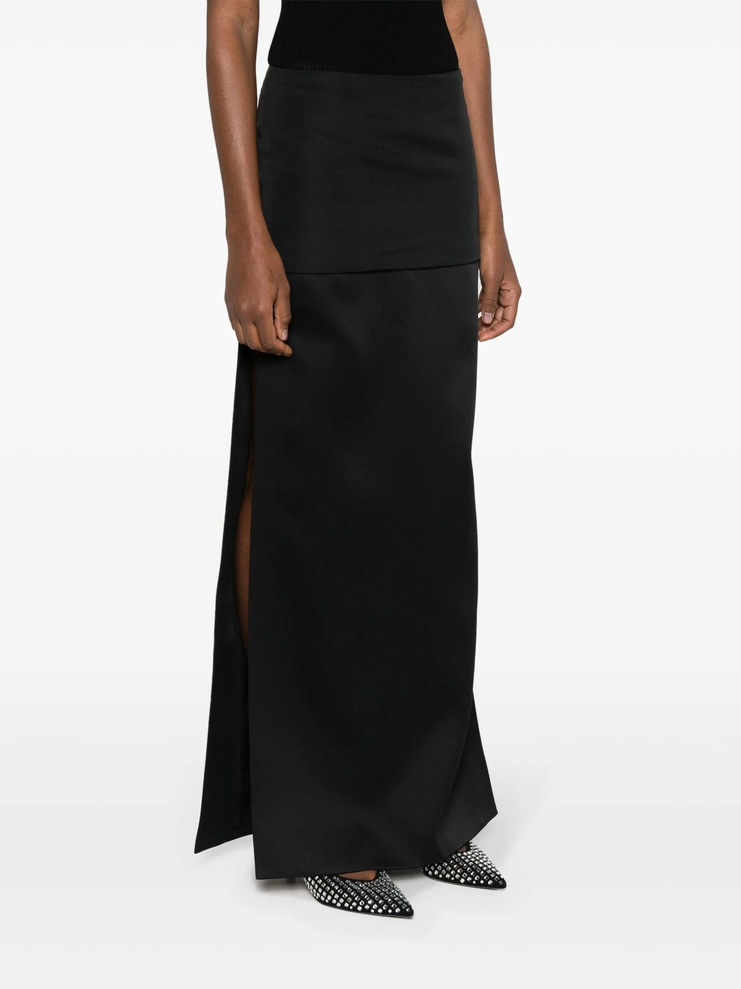 Saxon layered maxi skirt