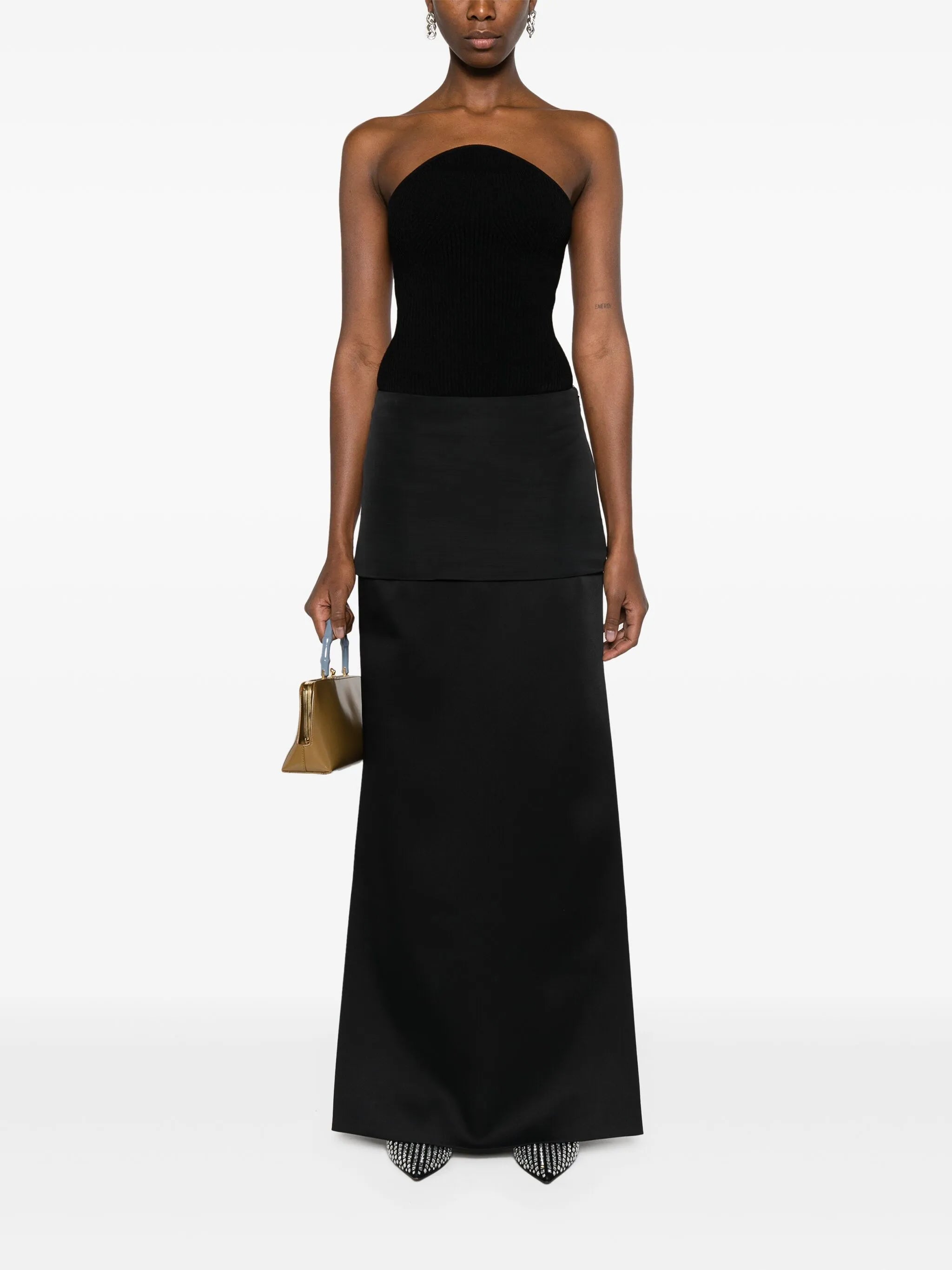 Saxon layered maxi skirt