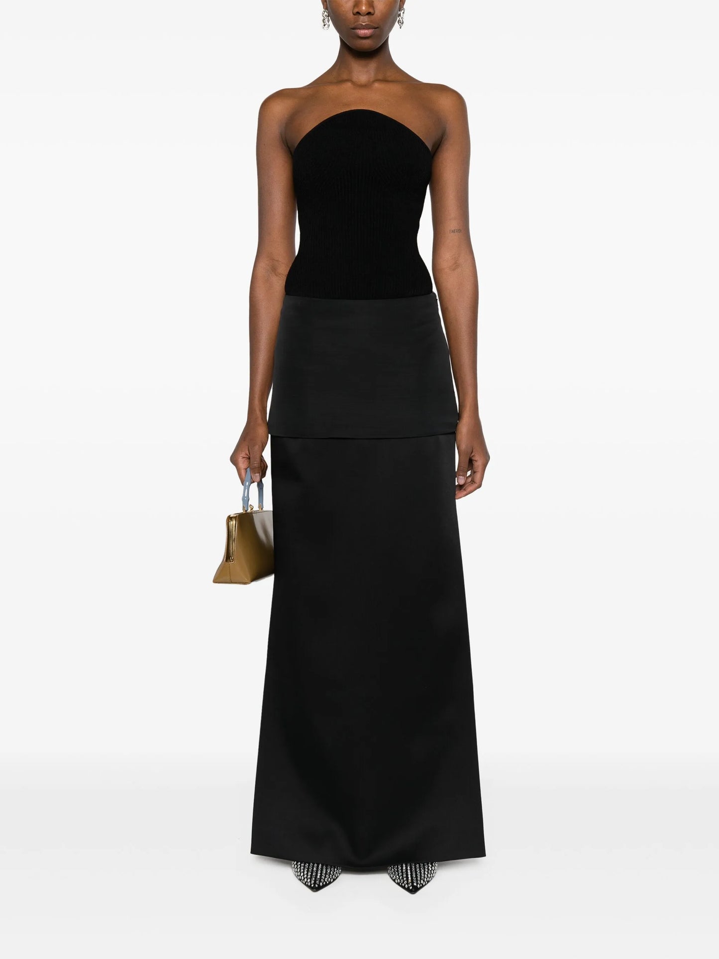 Saxon layered maxi skirt