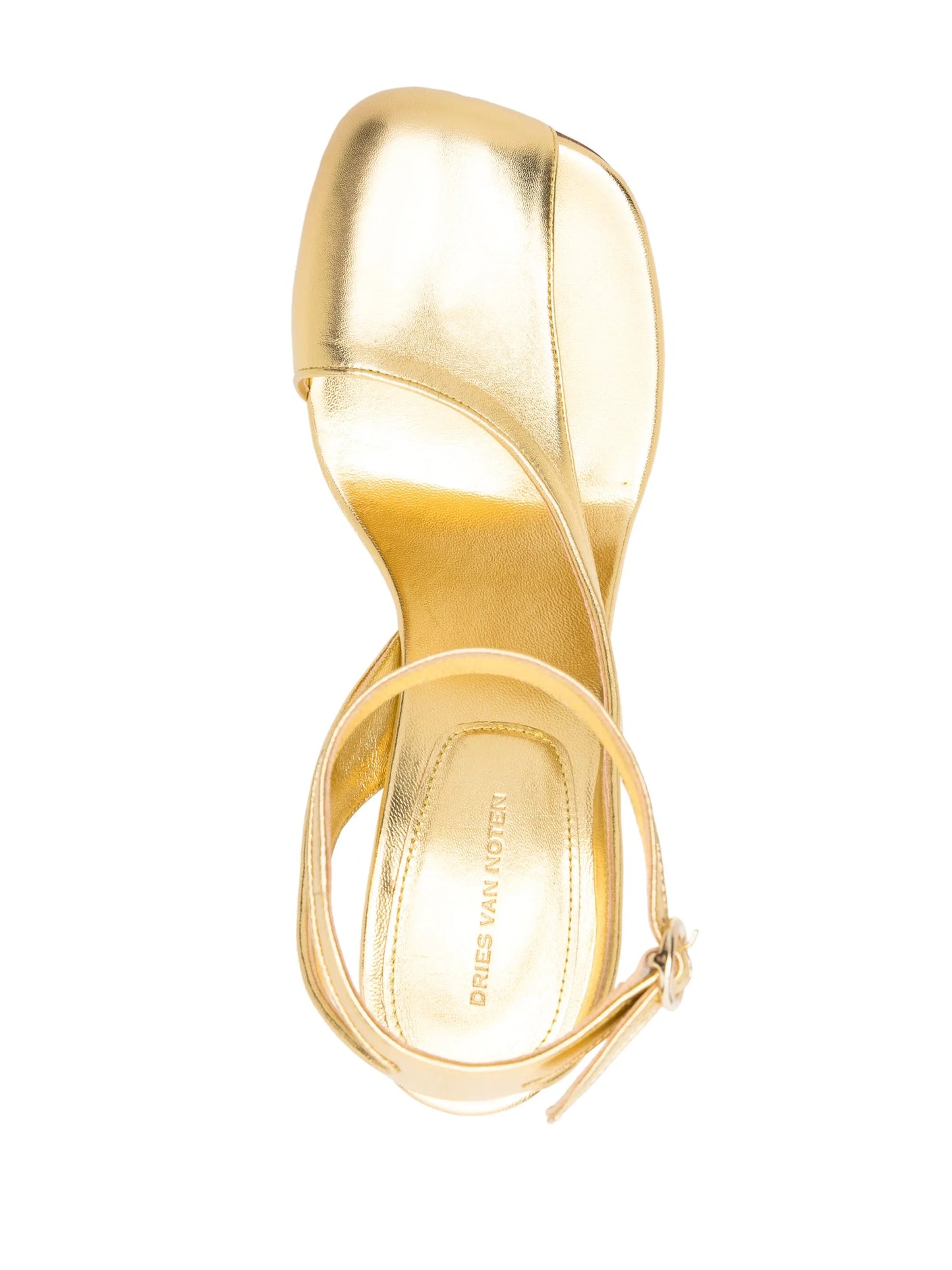 105mm metallic leather pumps