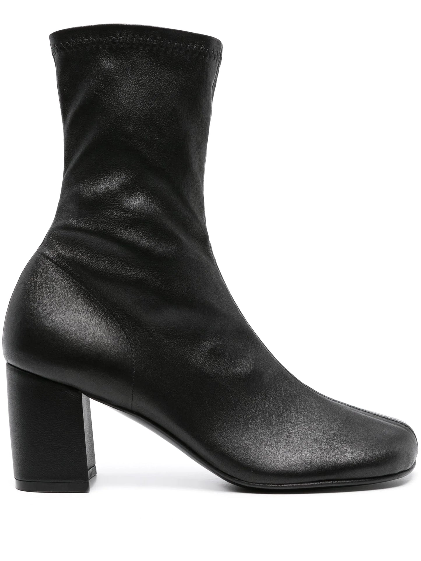 75mm leather ankle boots