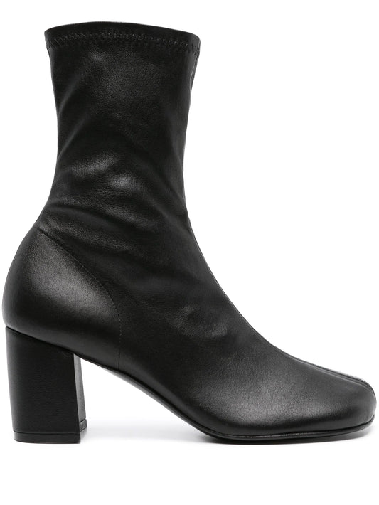 75mm leather ankle boots