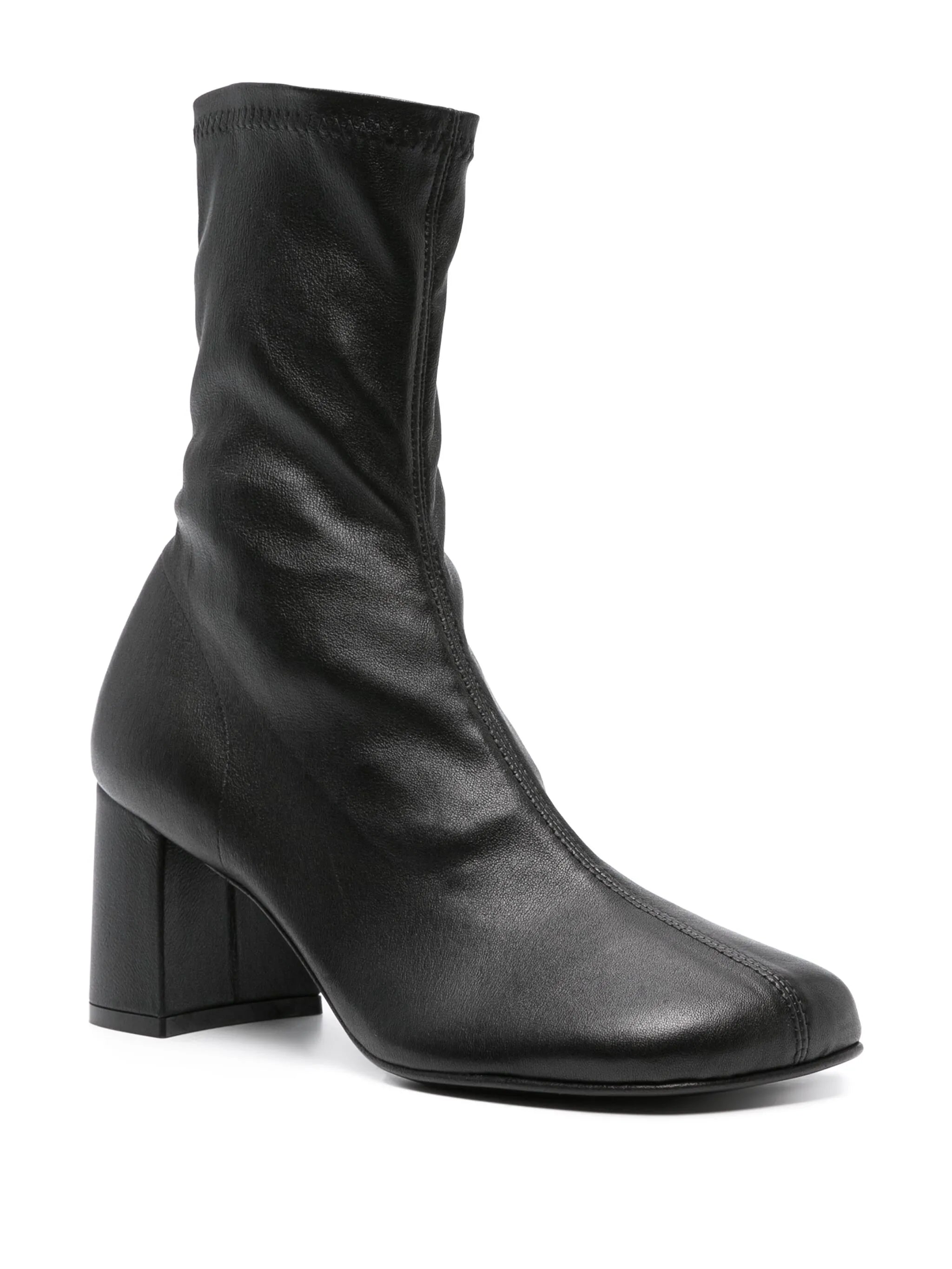 75mm leather ankle boots