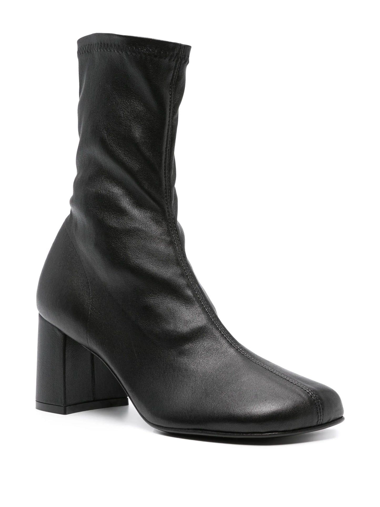 75mm leather ankle boots