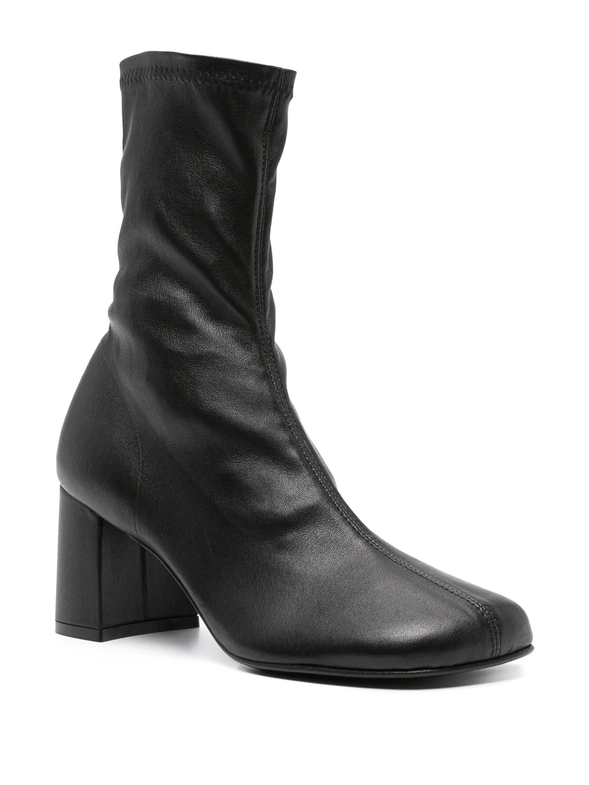 75mm leather ankle boots