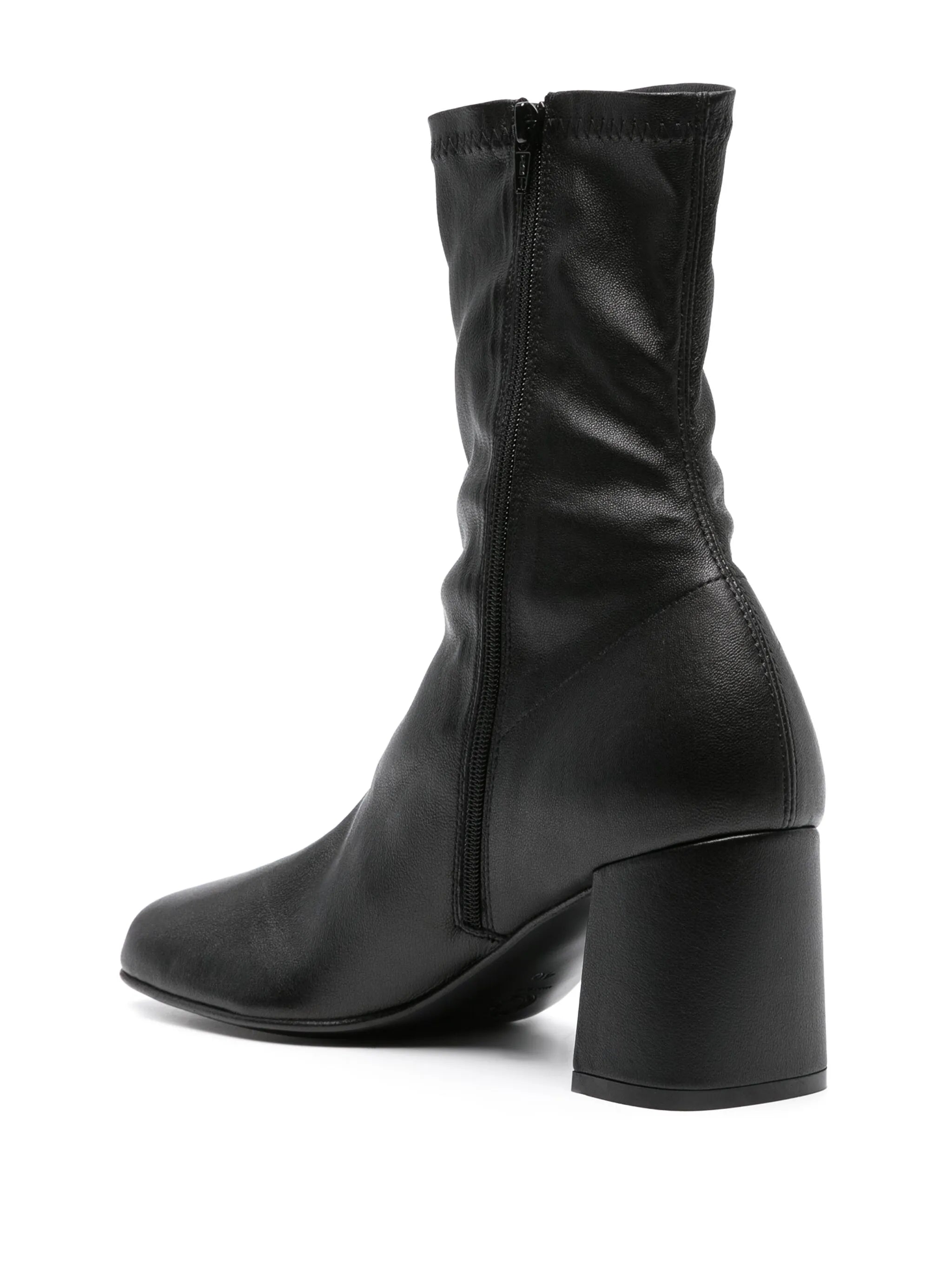 75mm leather ankle boots