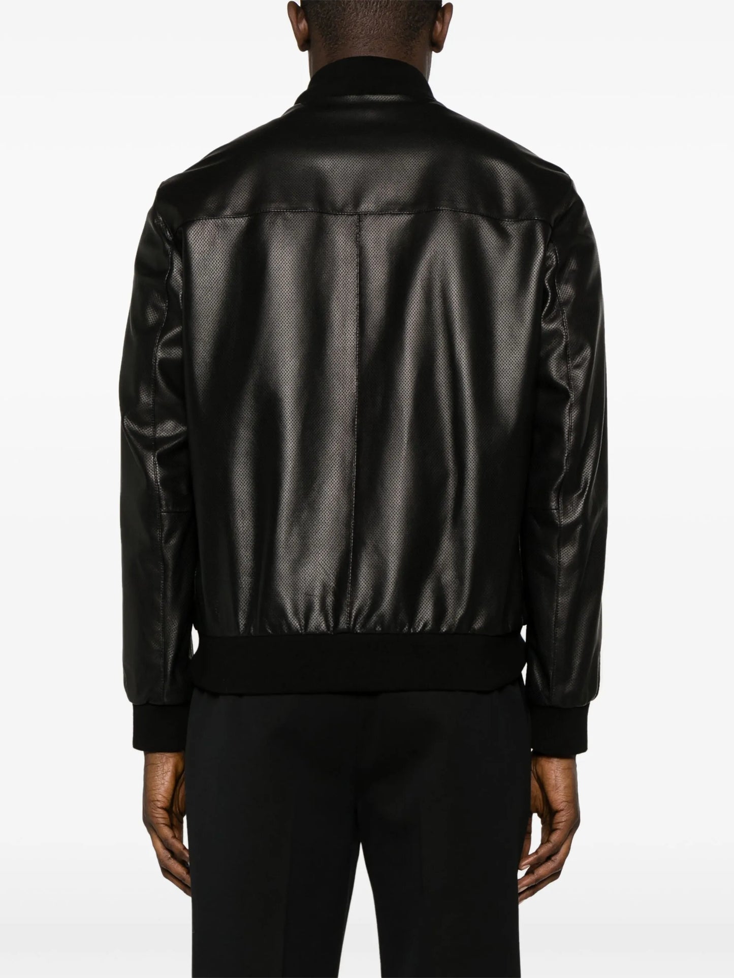 perforated leather jacket