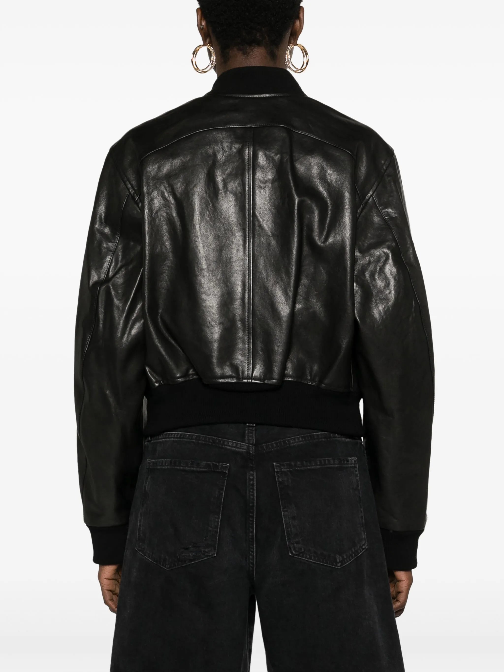 Adriel leather bomber jacket