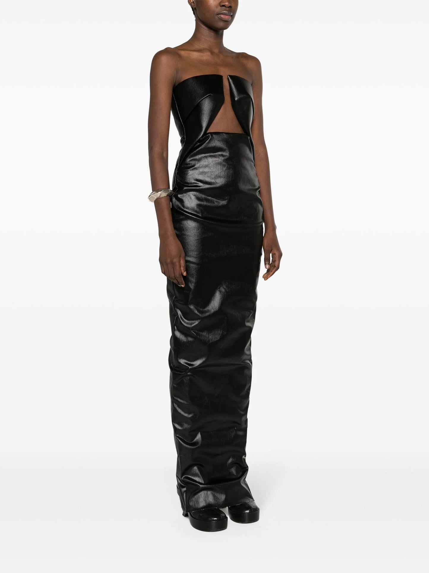 strapless cut-out maxi dress