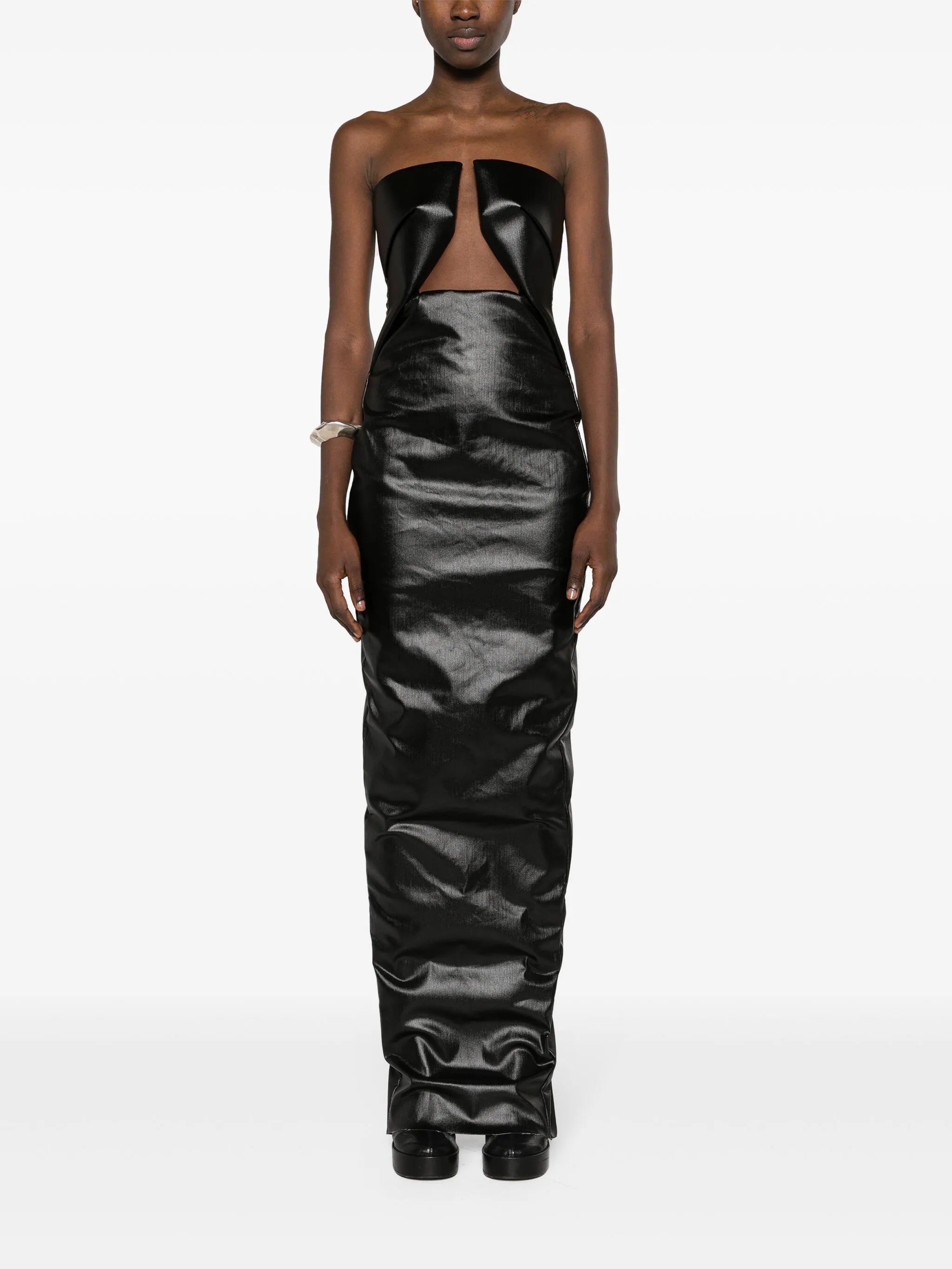 strapless cut-out maxi dress