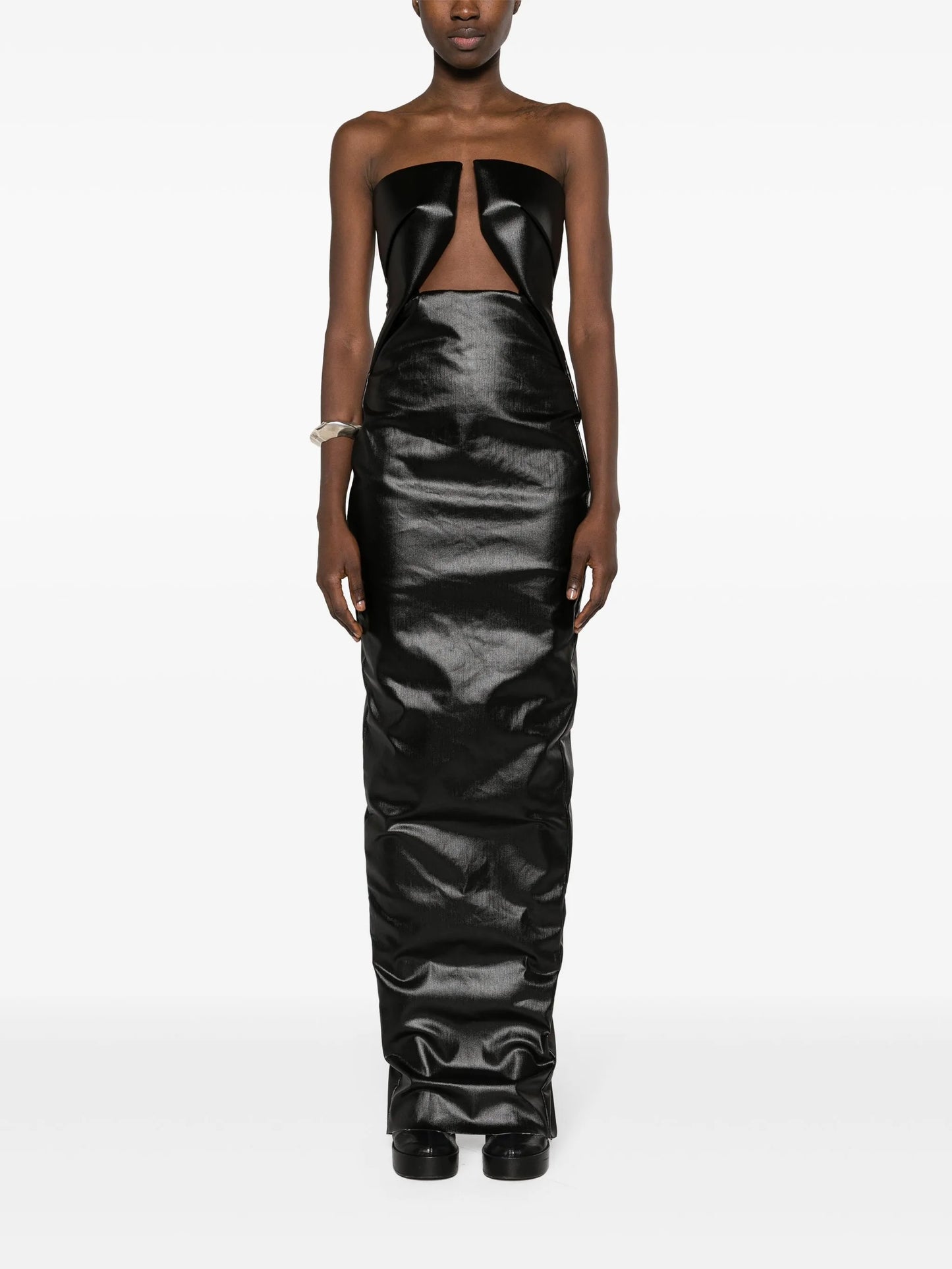 strapless cut-out maxi dress