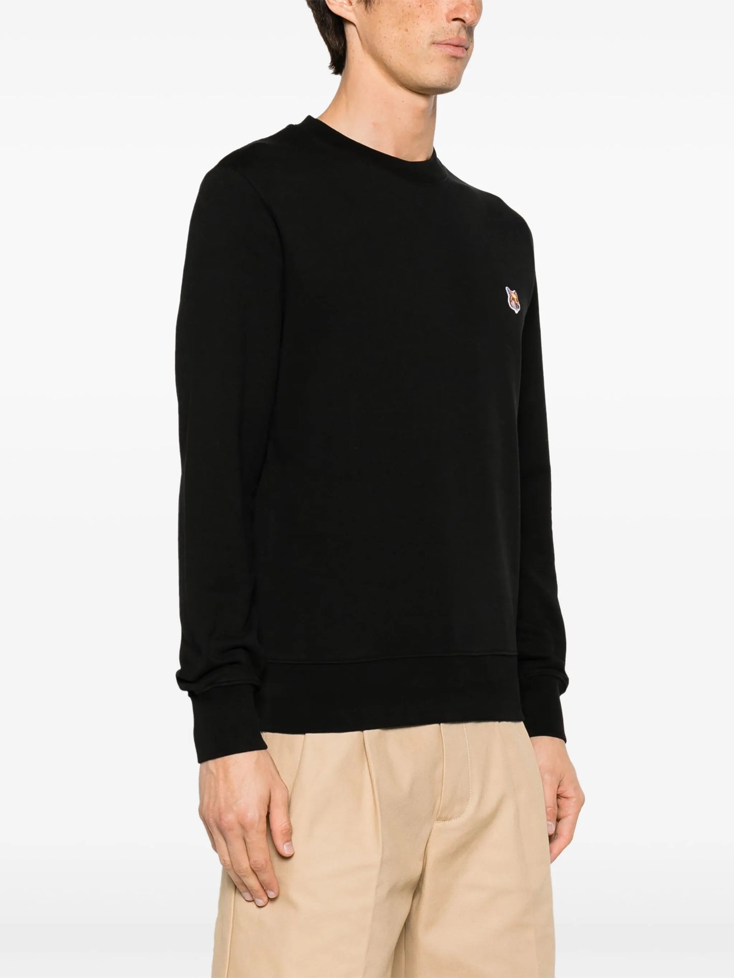 Fox-patch cotton sweatshirt