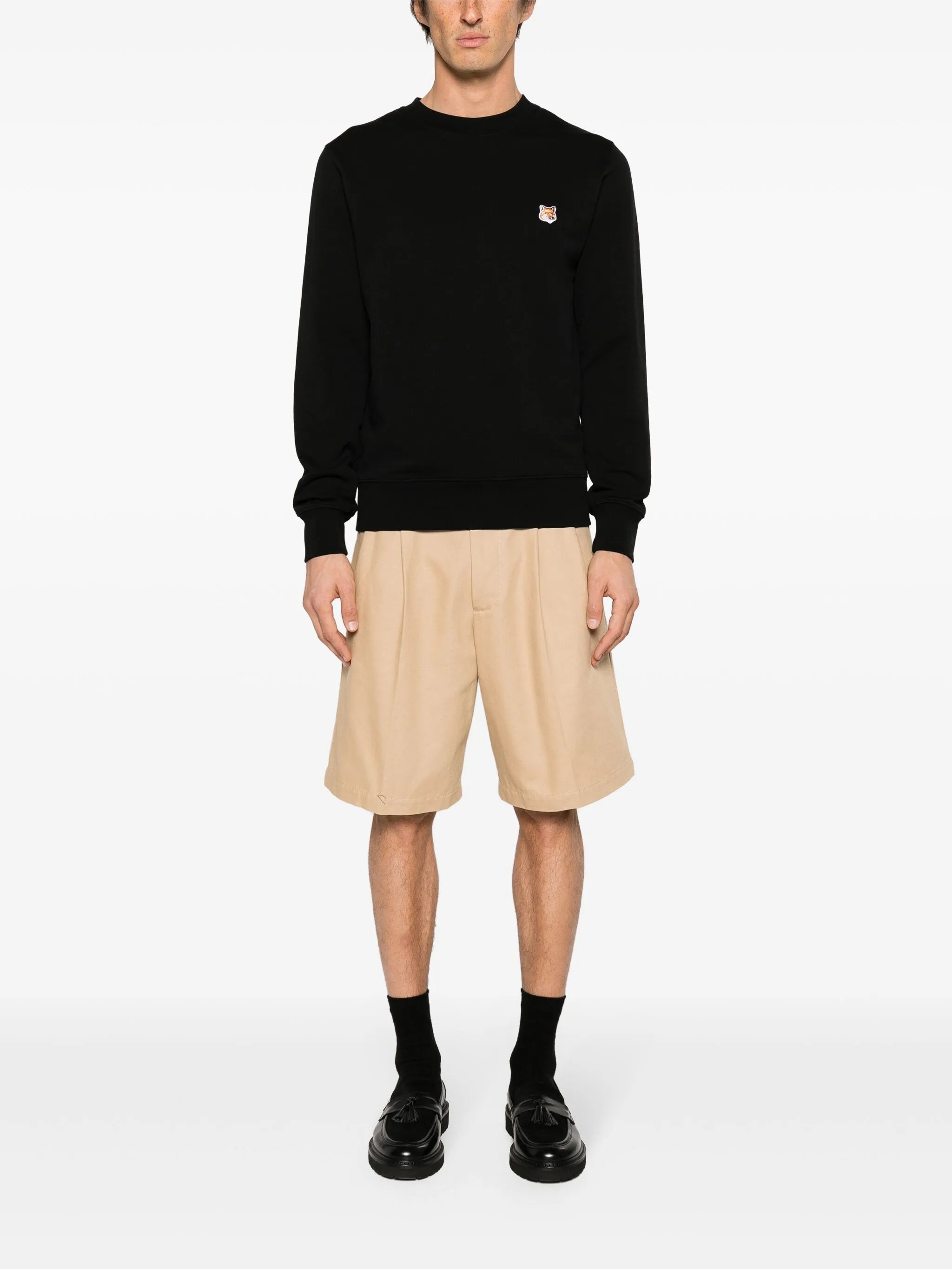 Fox-patch cotton sweatshirt